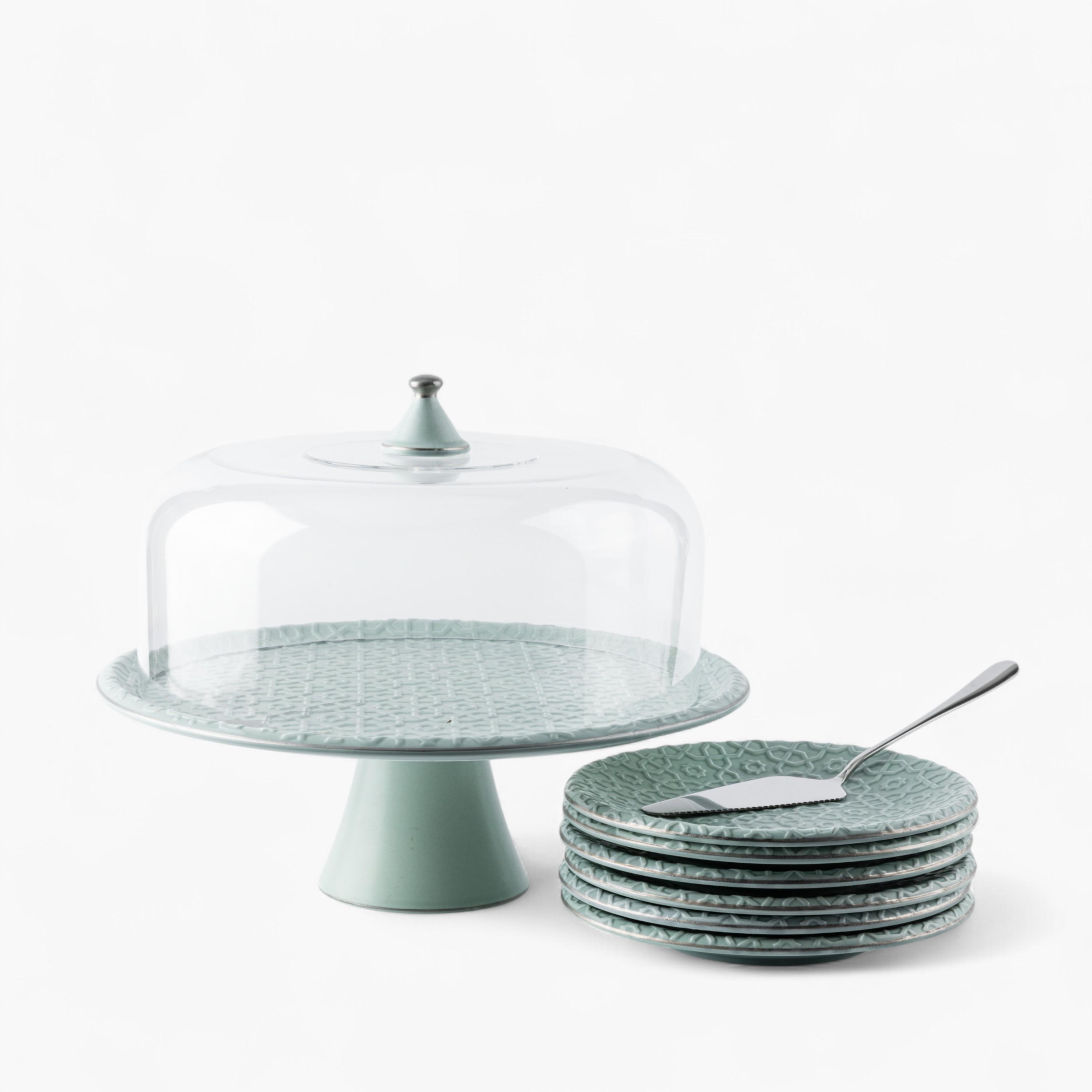 Embossed 9-Piece Cake Serving Set-household-dining-serveware-cakestands-image-6
