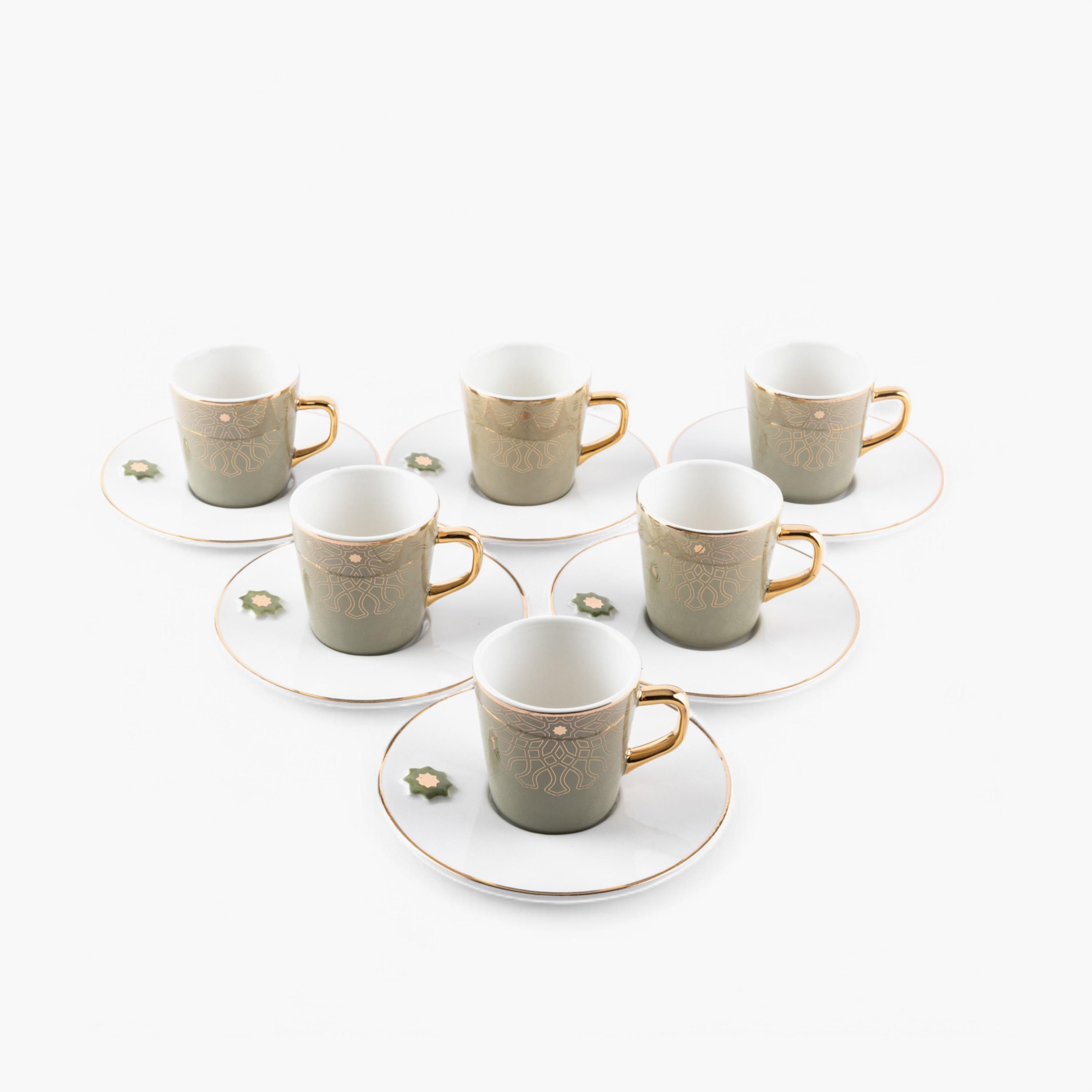 طقم فناجين وصحون بورسلان 12 قطعة من أوتانتيك-household-dining-teaandcoffee-teaandcoffeesets-image-1