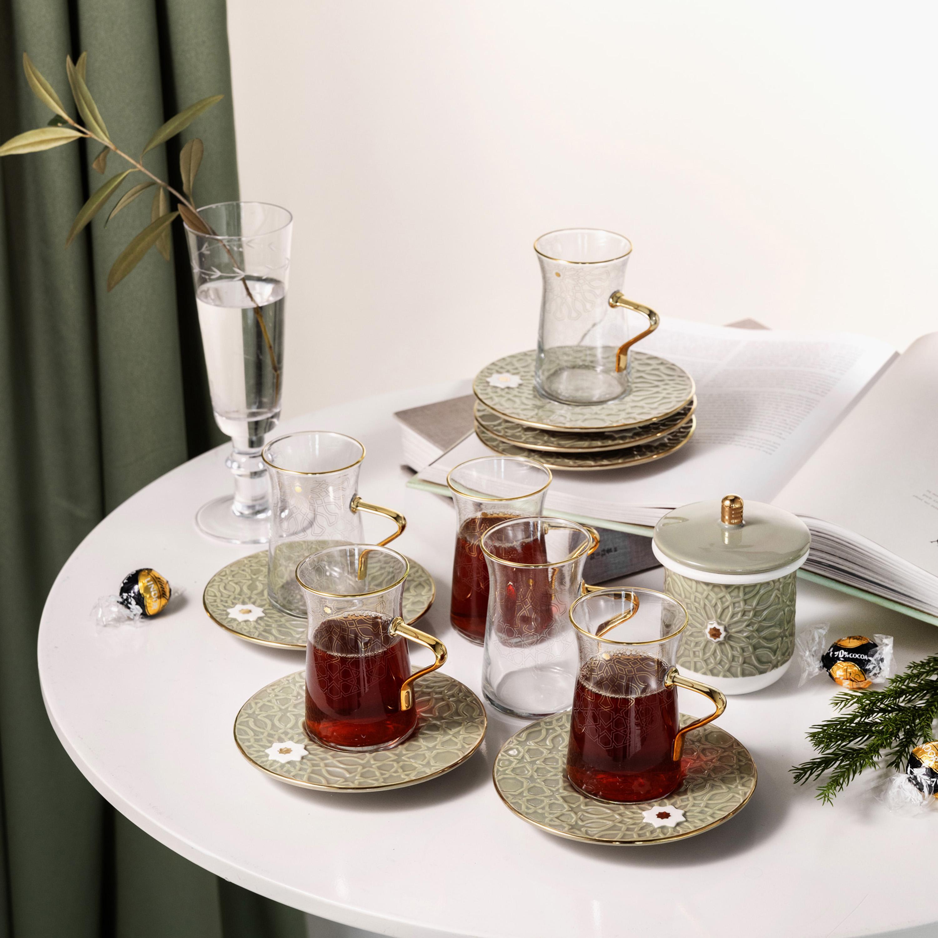 Porcelain 19-Piece Kahwa Cup Set-household-dining-teaandcoffee-teaandcoffeesets-image-1