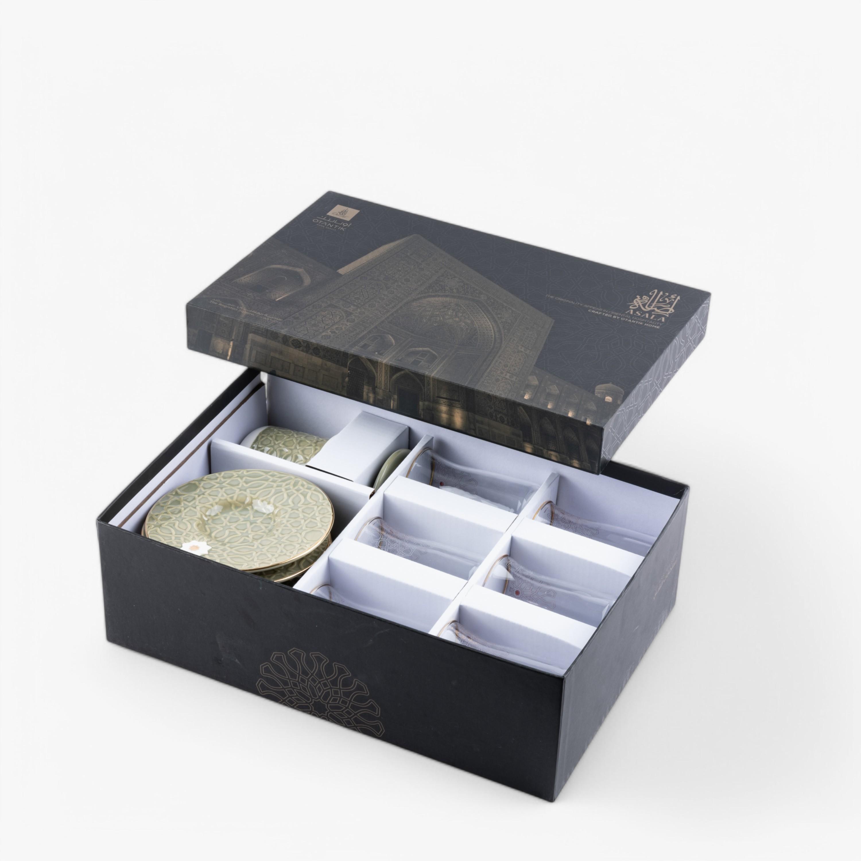 Porcelain 19-Piece Kahwa Cup Set-household-dining-teaandcoffee-teaandcoffeesets-image-8