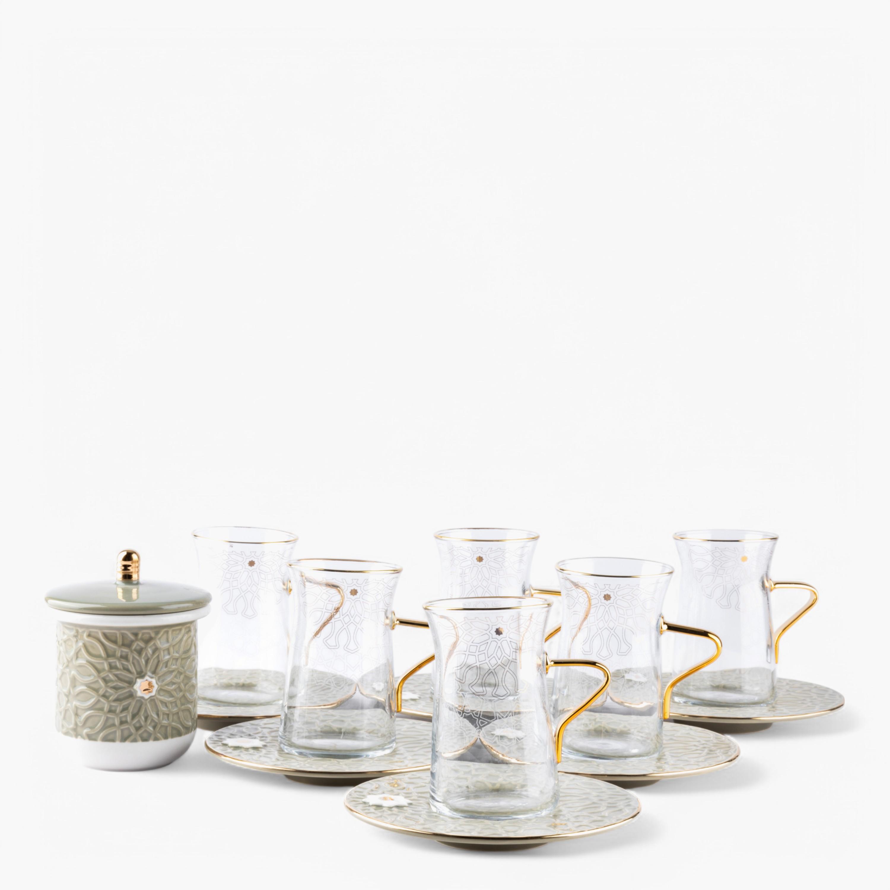 Porcelain 19-Piece Kahwa Cup Set-household-dining-teaandcoffee-teaandcoffeesets-image-2