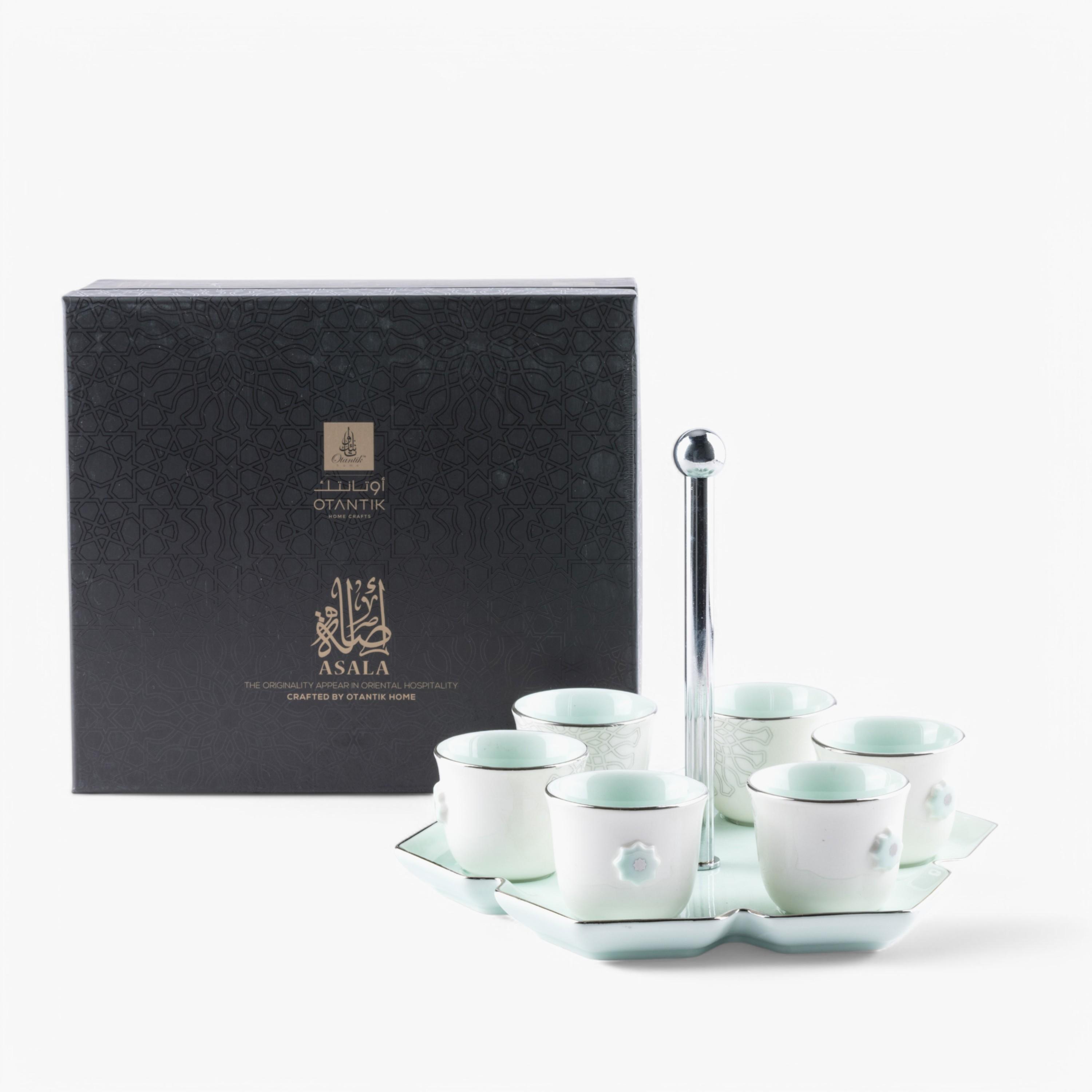 Printed 6-Piece Kahwa Cup Set with Tray and Stand-household-dining-teaandcoffee-teaandcoffeesets-image-3