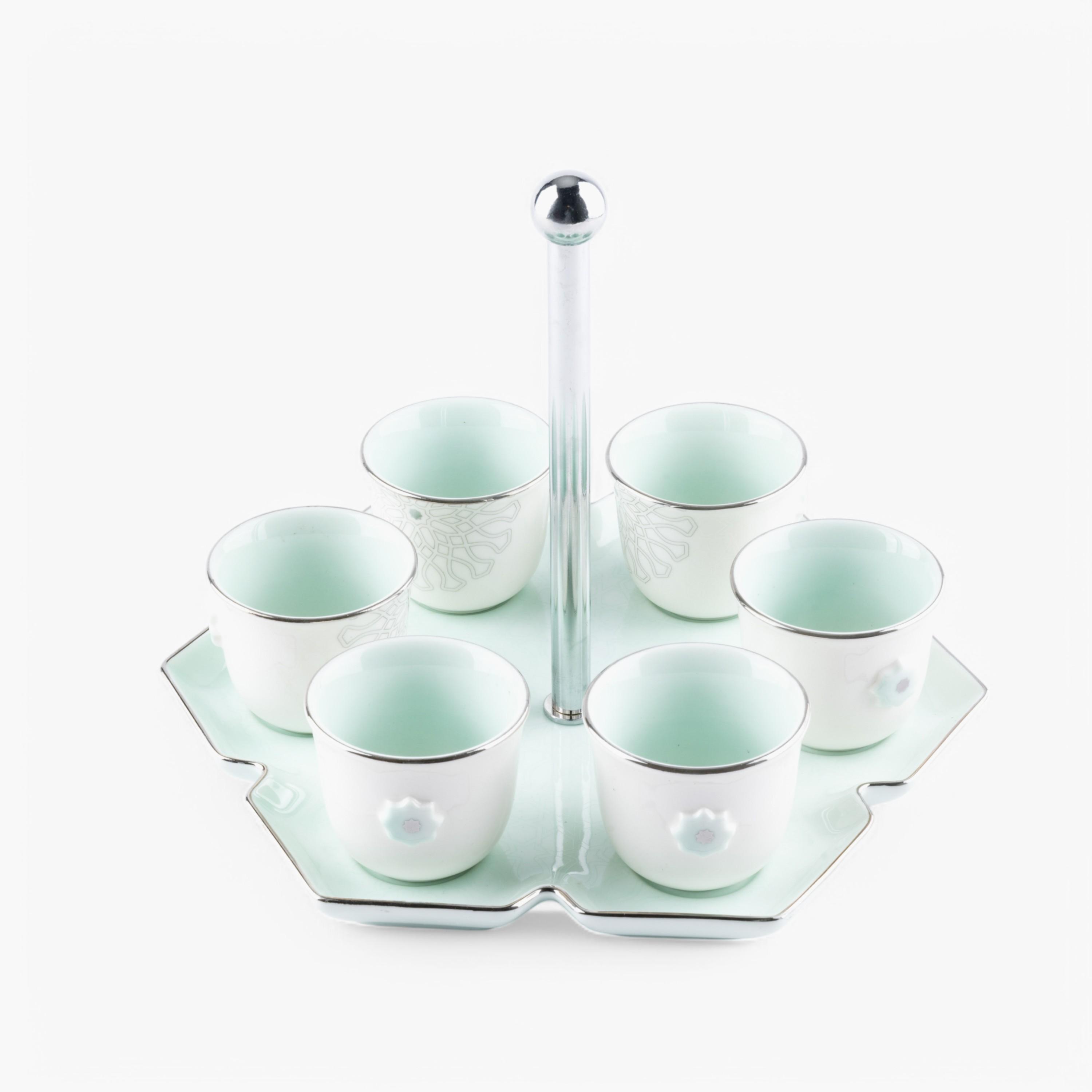 طقم أكواب قهوة 6 قطع مع صينية وحامل من أوتانتيك-household-dining-teaandcoffee-teaandcoffeesets-image-4
