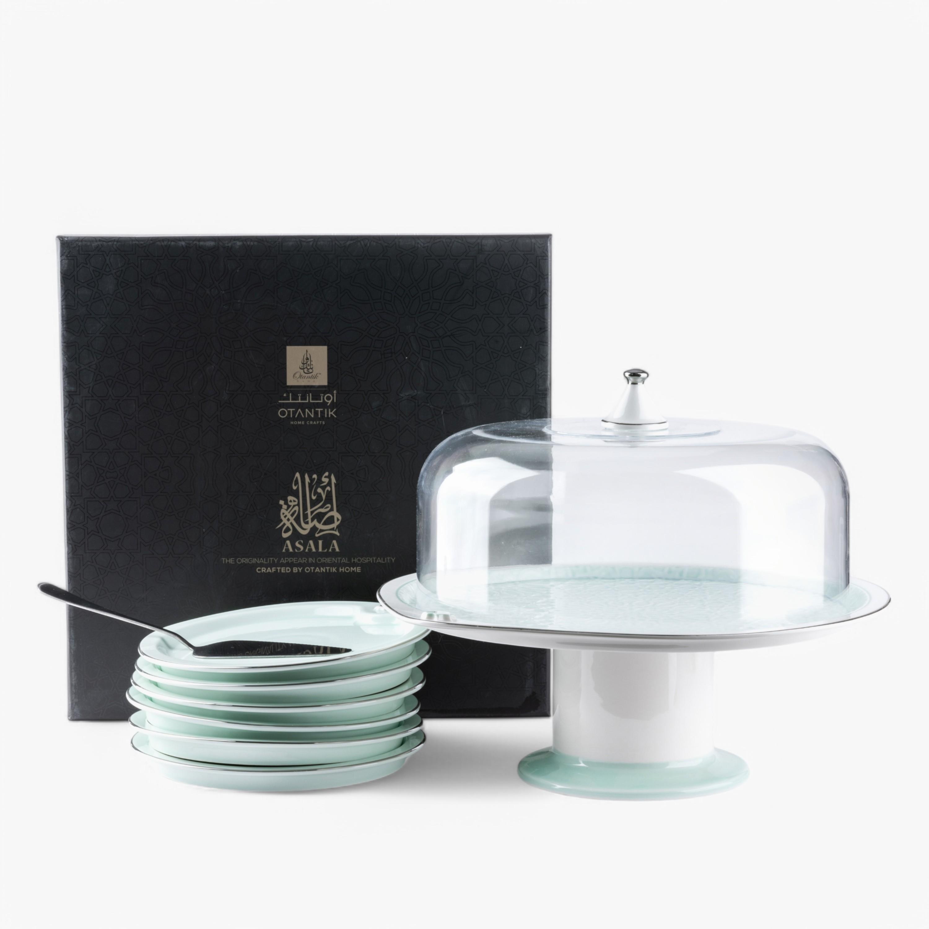 Porcelain 9-Piece Cake Serving Set-household-dining-serveware-cakestands-image-5