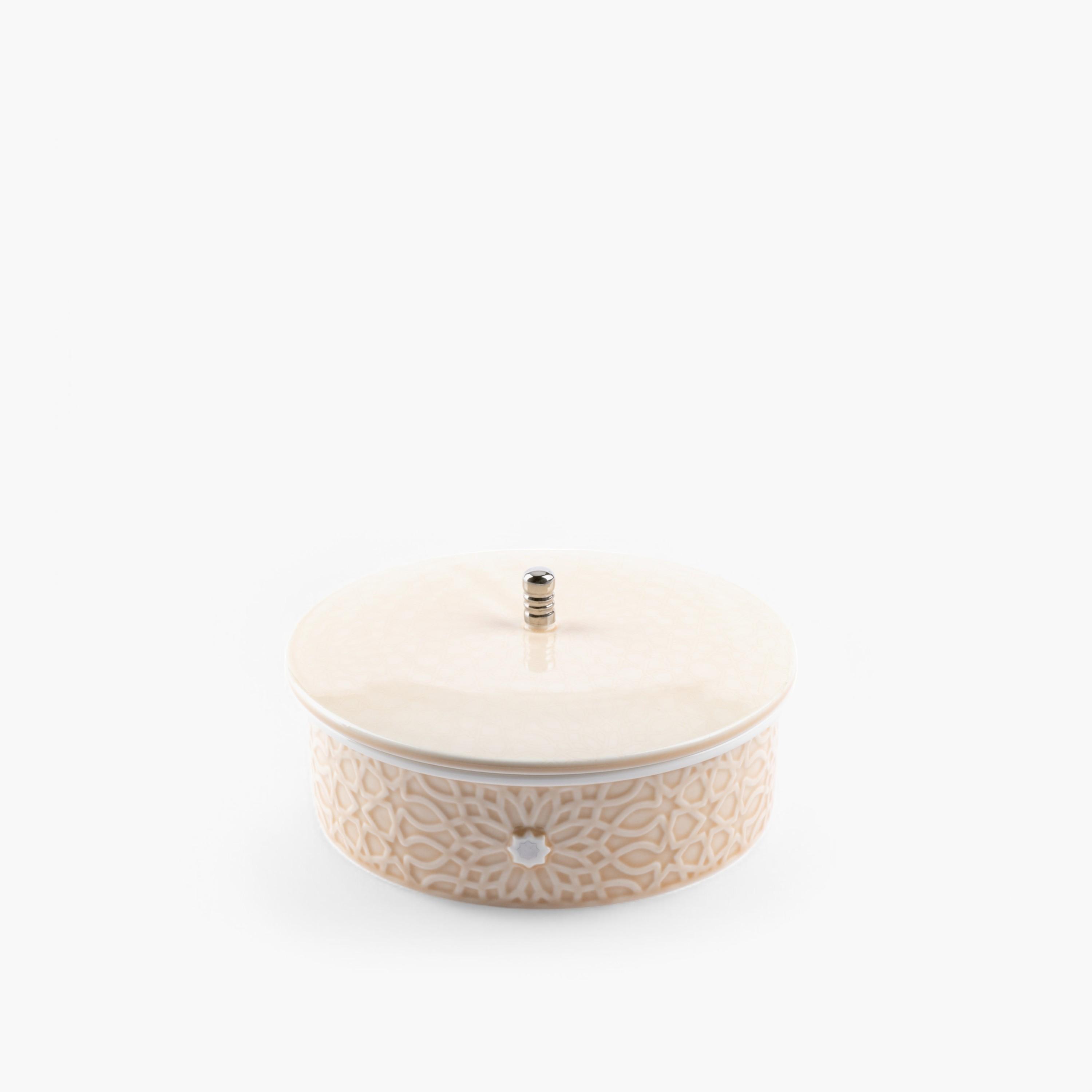 Textured Porcelain Nuts and Dates Serving Bowl-household-dining-dinnerware-bowls-image-2