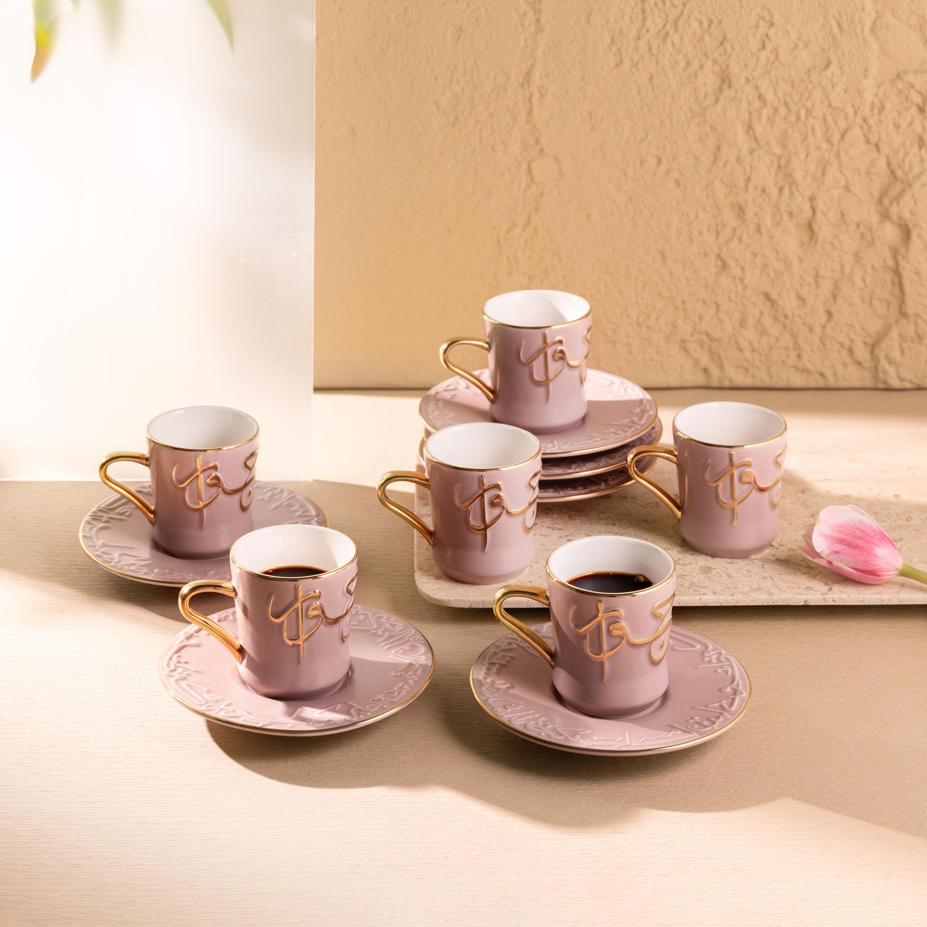 Porcelain 12-Piece Coffee Cup and Saucer Set-household-dining-teaandcoffee-teaandcoffeesets-image-1