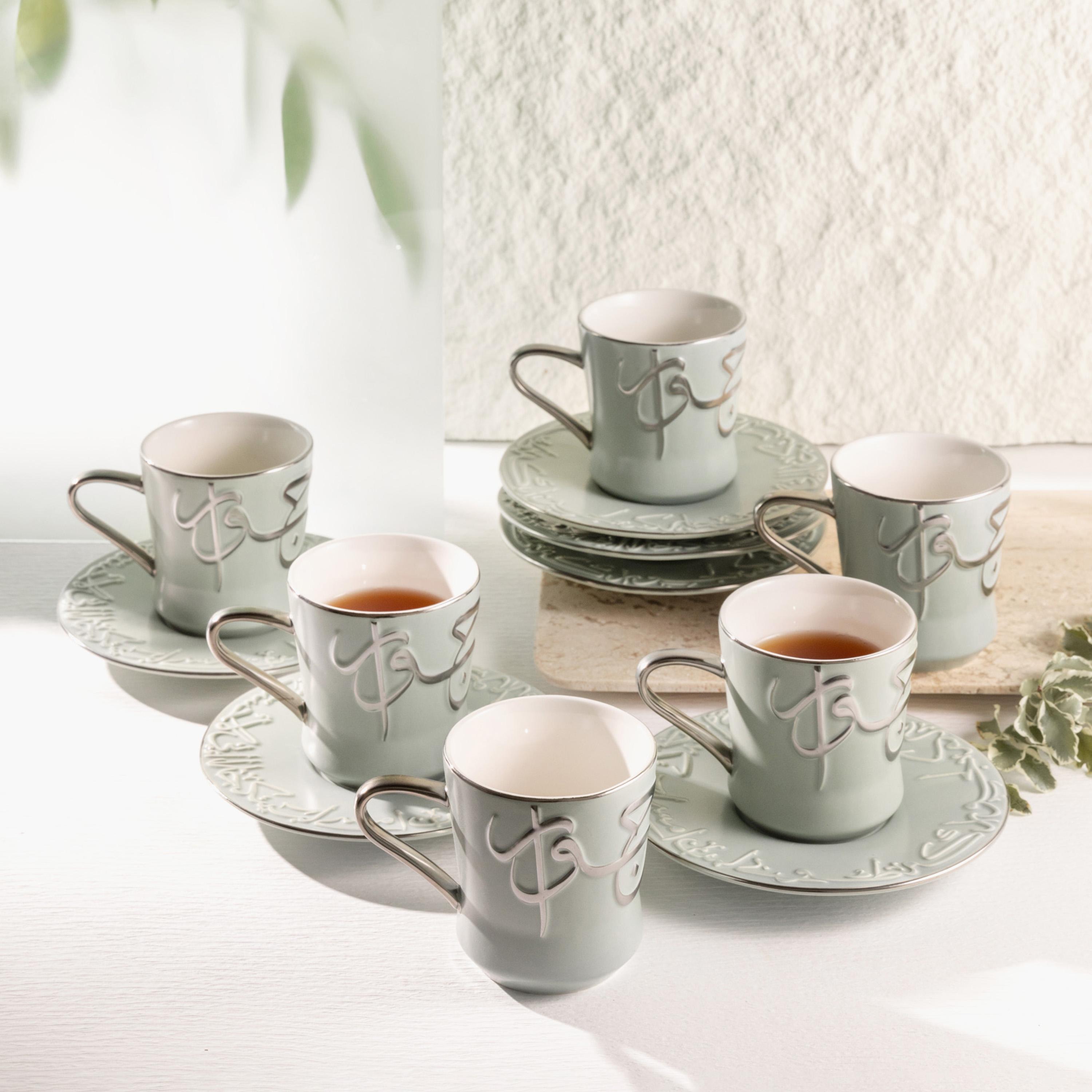 Textured 12-Piece Cup and Saucer Set- 200ml-household-dining-teaandcoffee-teaandcoffeesets-image-1