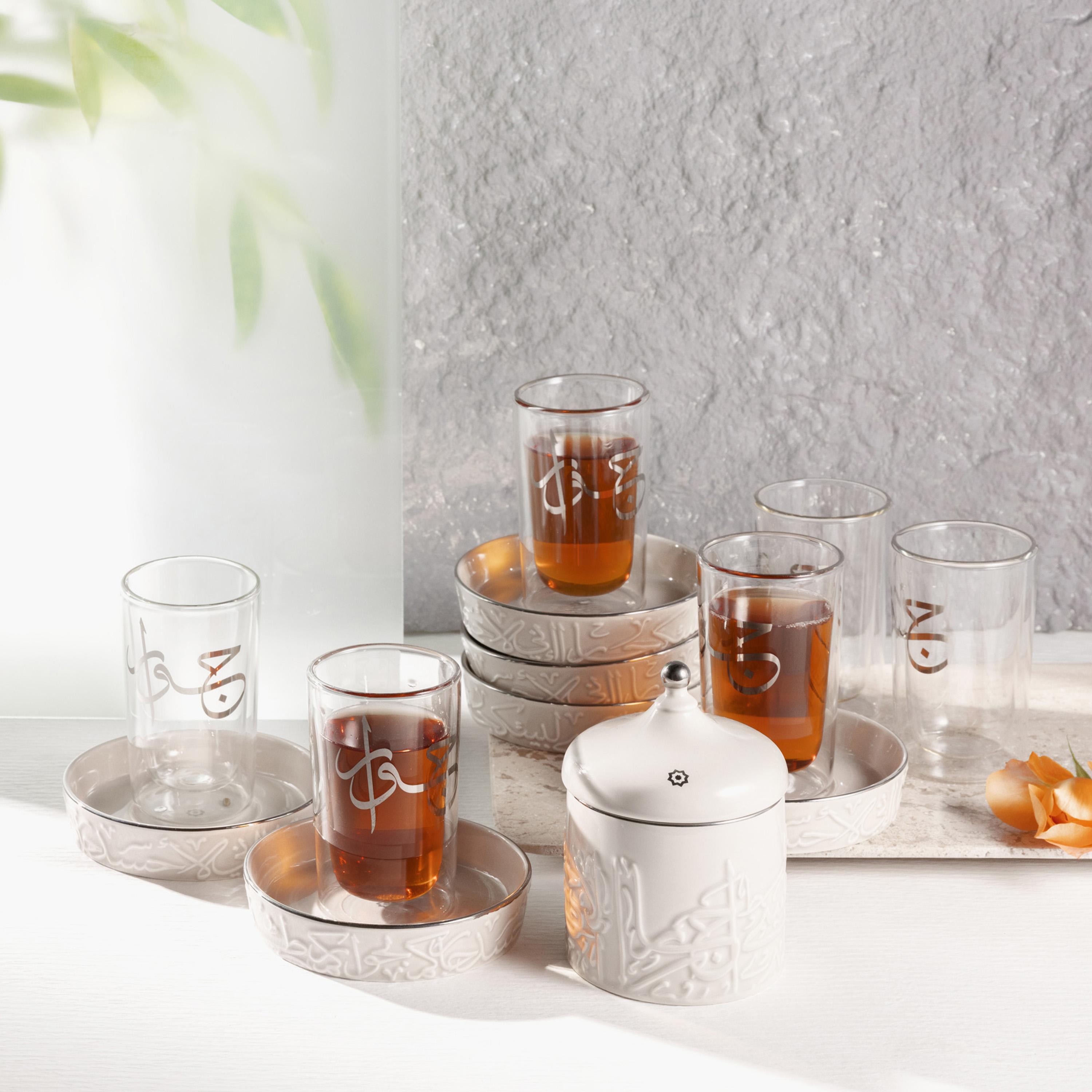 طقم فناجين وكاسات وصحون 18 قطعة مع وعاء سكر من أوتانيك-household-dining-teaandcoffee-teaandcoffeesets-image-1
