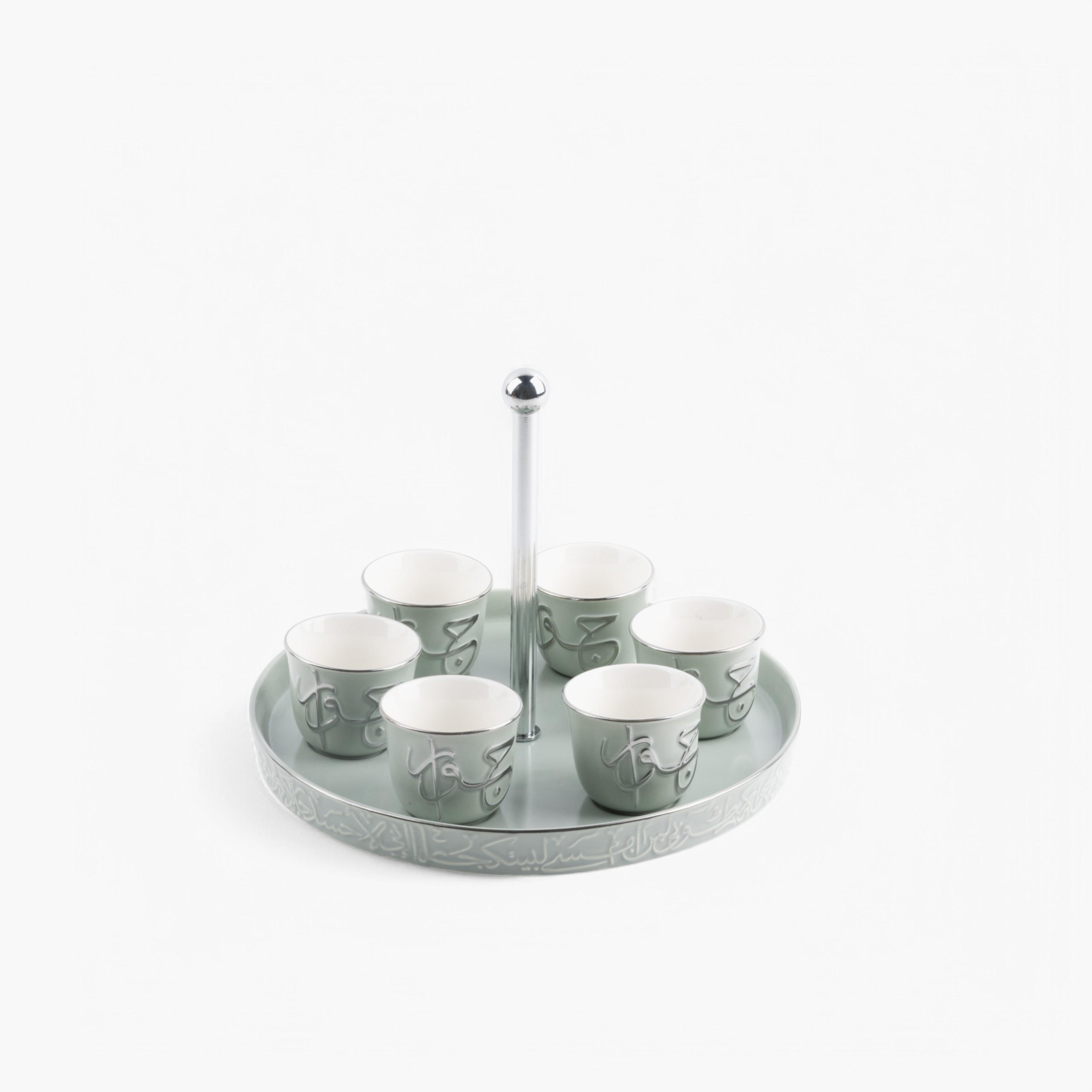 Calligraphy 6-Piece Porcelain Kahwa Set-household-dining-teaandcoffee-teaandcoffeesets-image-3