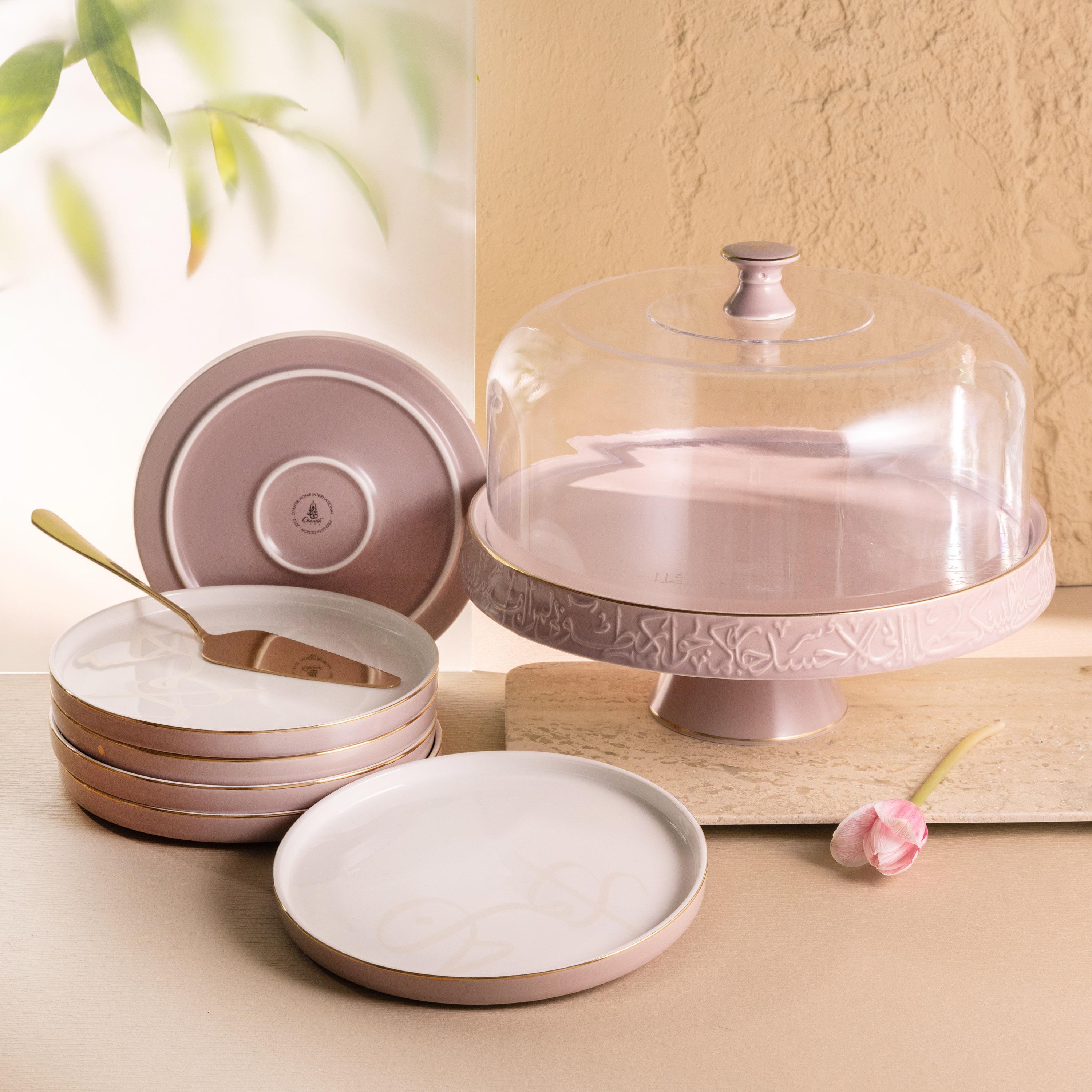 Porcelain 9-Piece Cake Serving Set-household-dining-serveware-cakestands-image-1