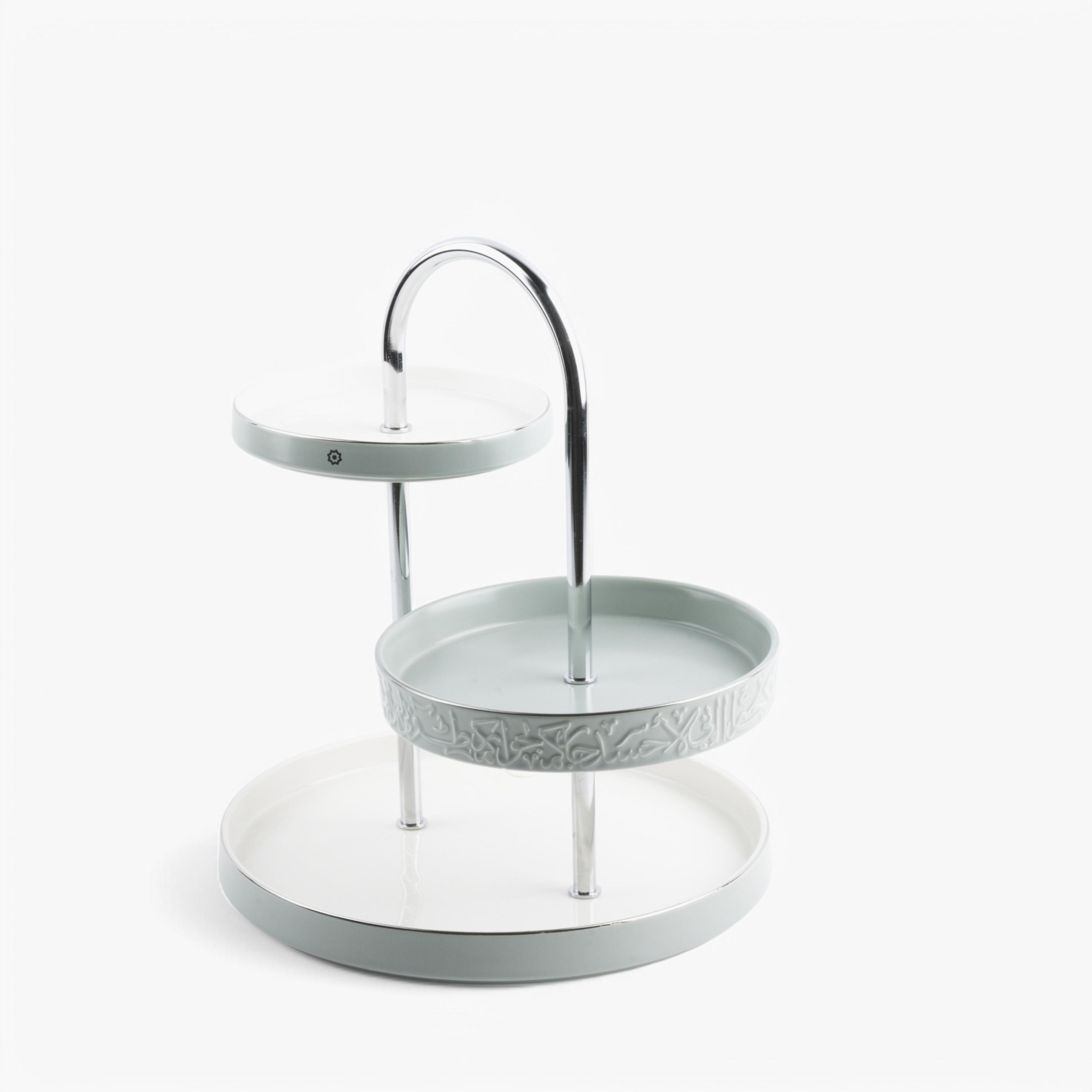 Embossed 3-Tier Dessert Serving Stand-household-dining-serveware-cakestands-image-2