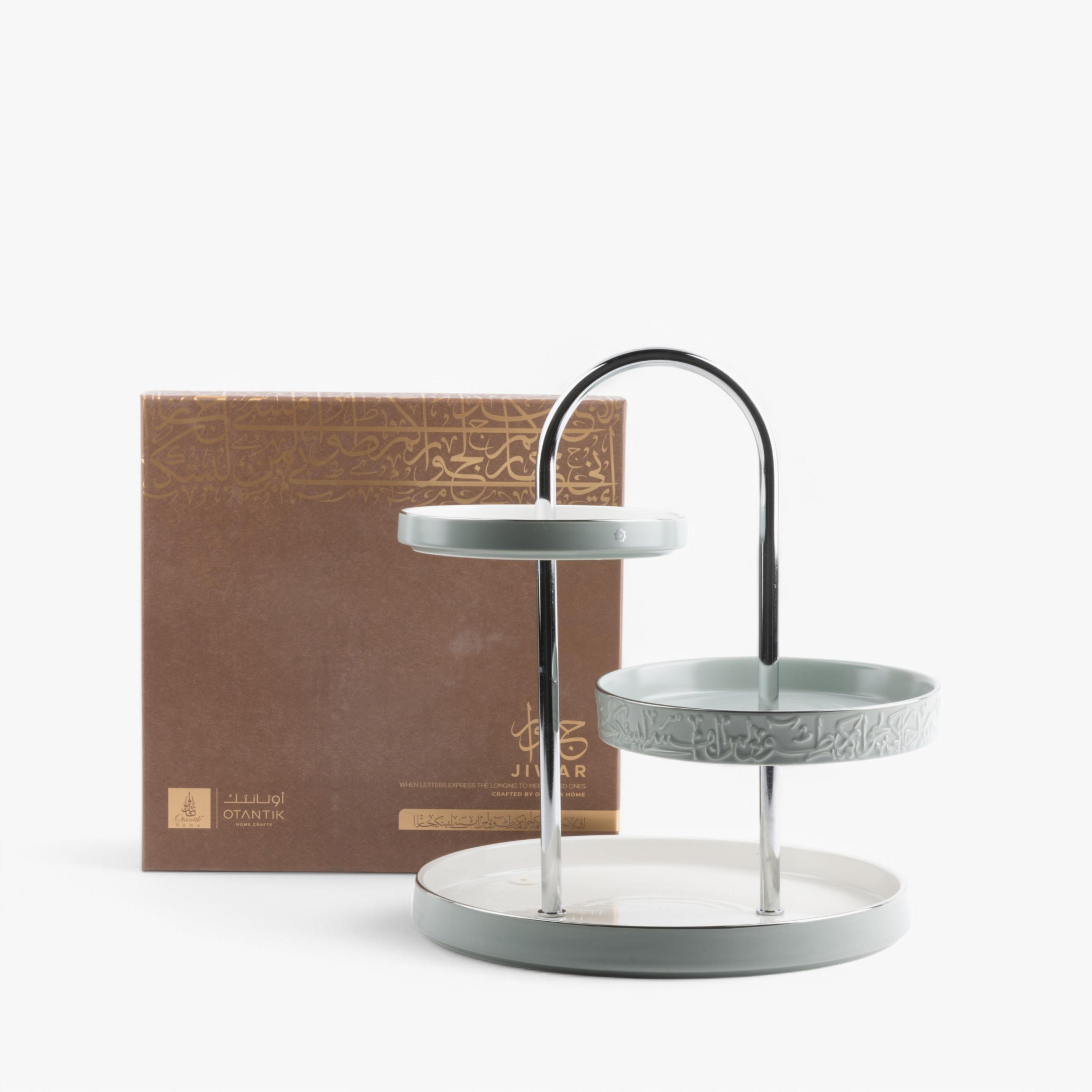 Embossed 3-Tier Dessert Serving Stand-household-dining-serveware-cakestands-image-3