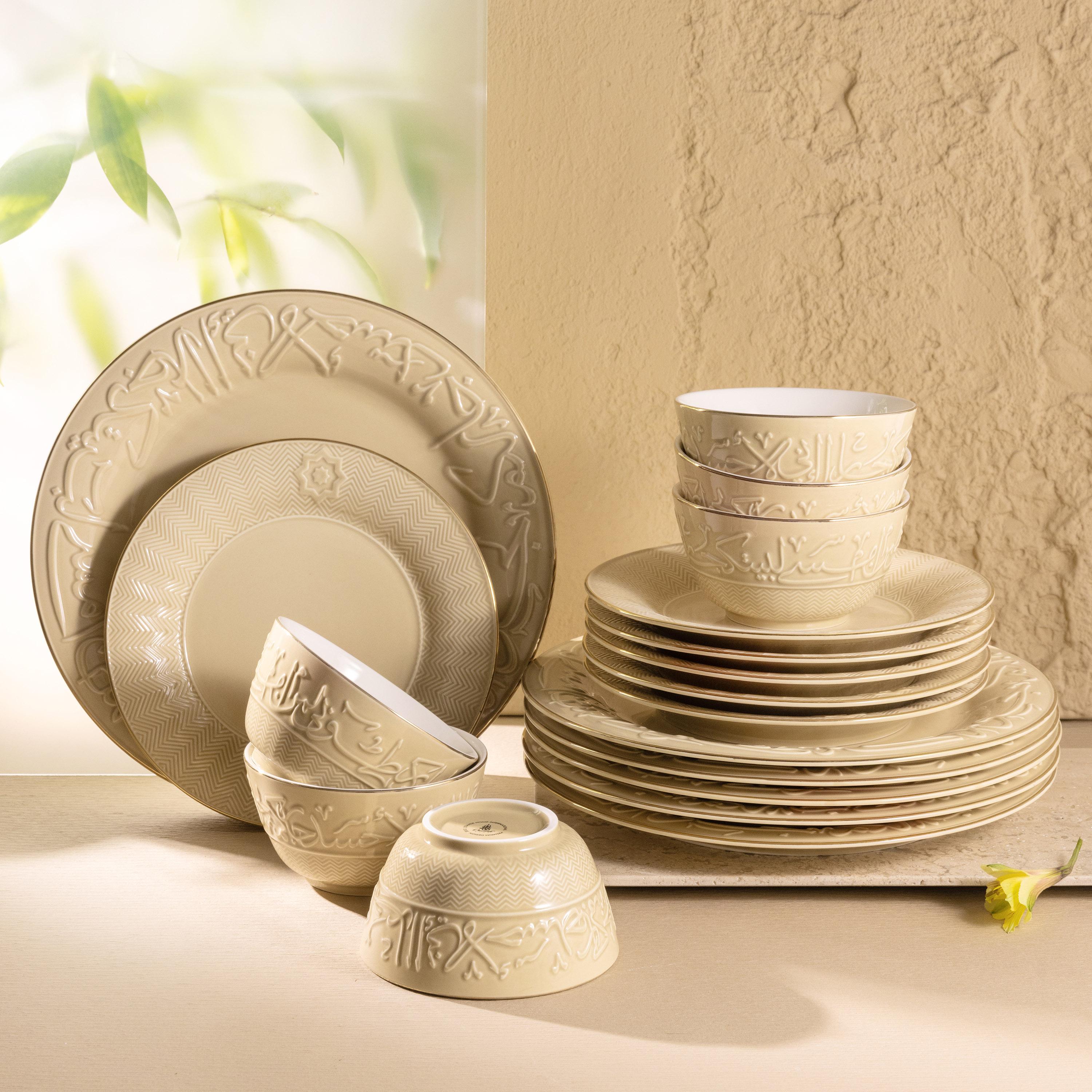 Calligraphy 18-Piece Porcelain Dinner Set - Serves 6-household-dining-dinnerware-dinnersets-image-1