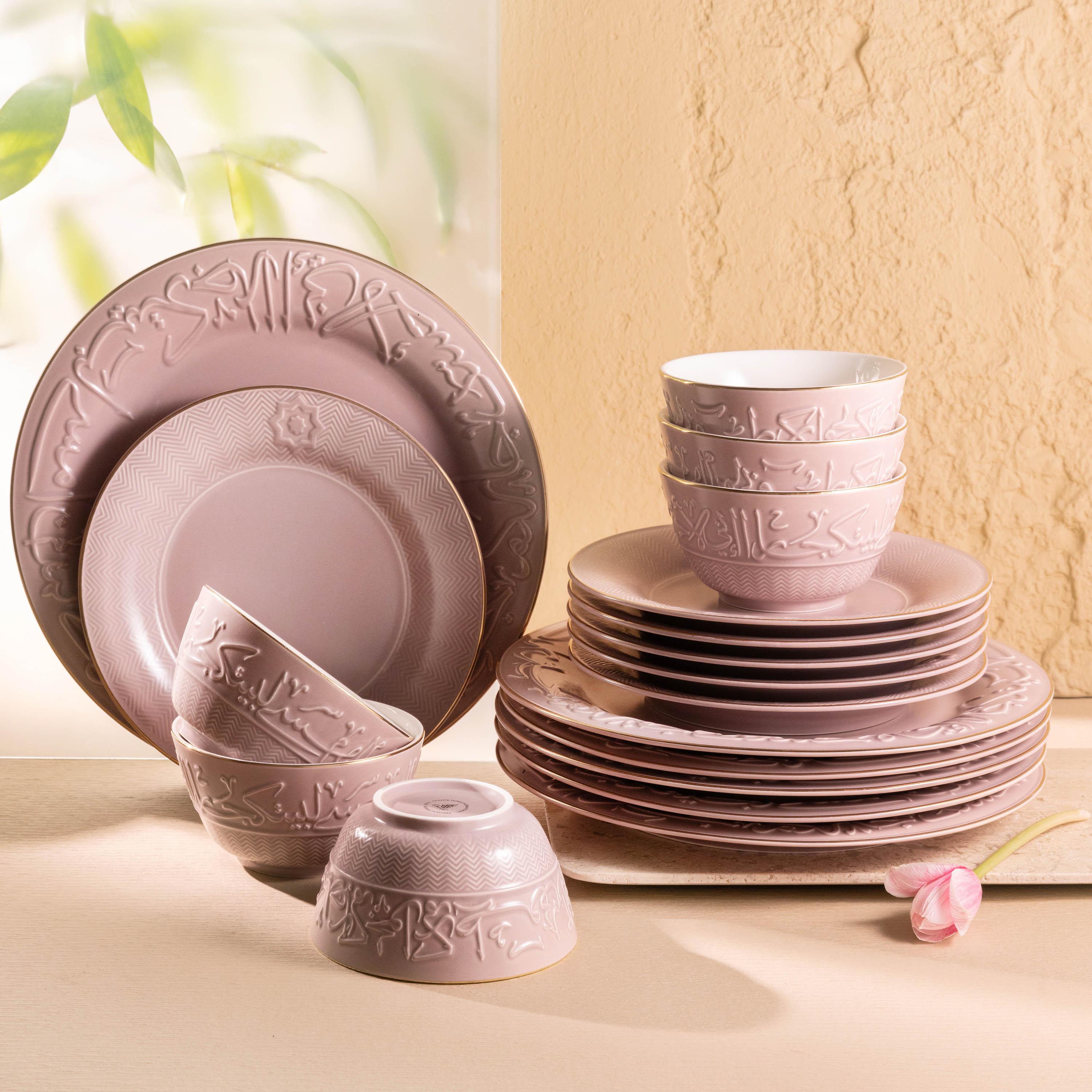 Calligraphy Detail 18-Piece Porcelain Dinner Set-household-dining-dinnerware-dinnersets-image-1