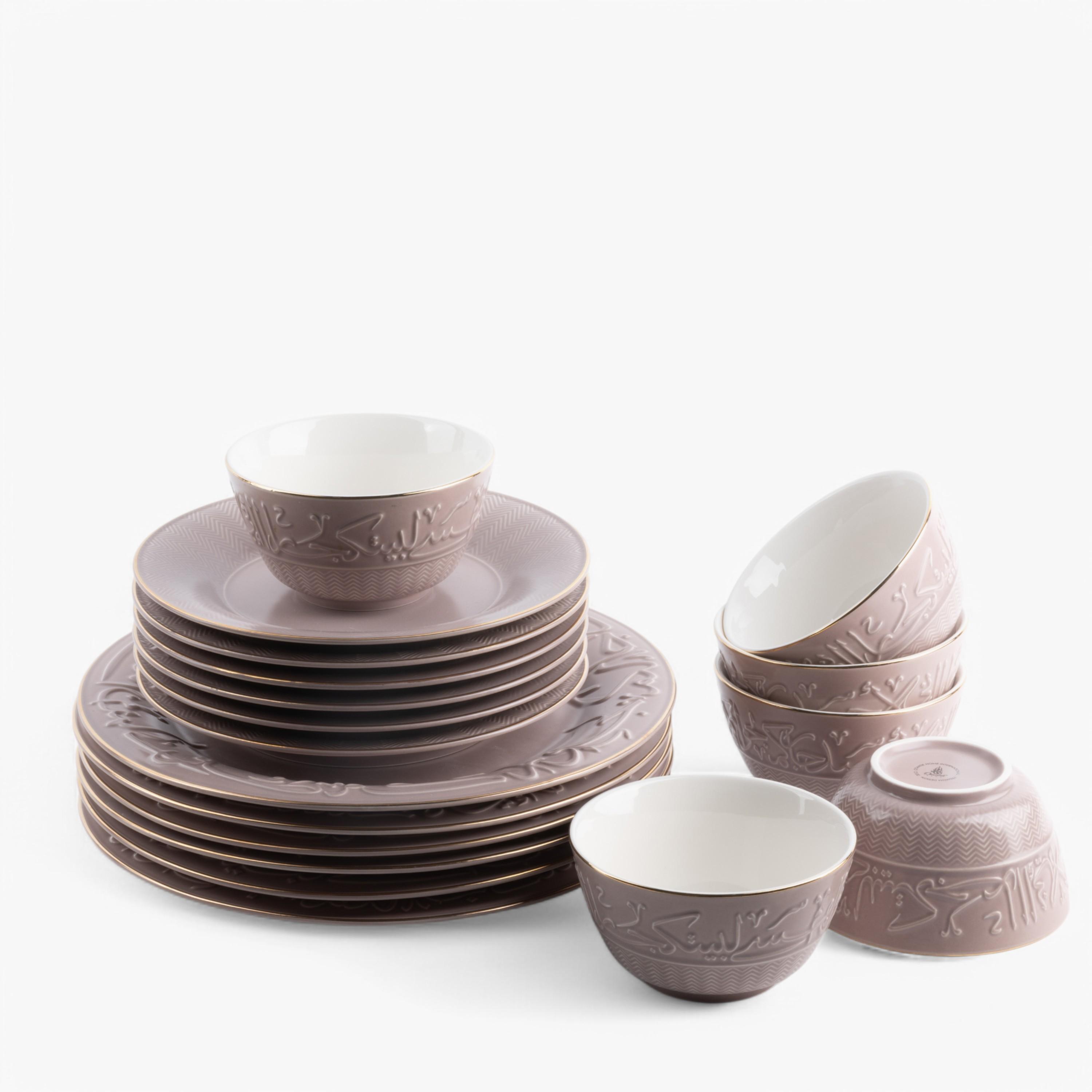 Calligraphy Detail 18-Piece Porcelain Dinner Set-household-dining-dinnerware-dinnersets-image-3