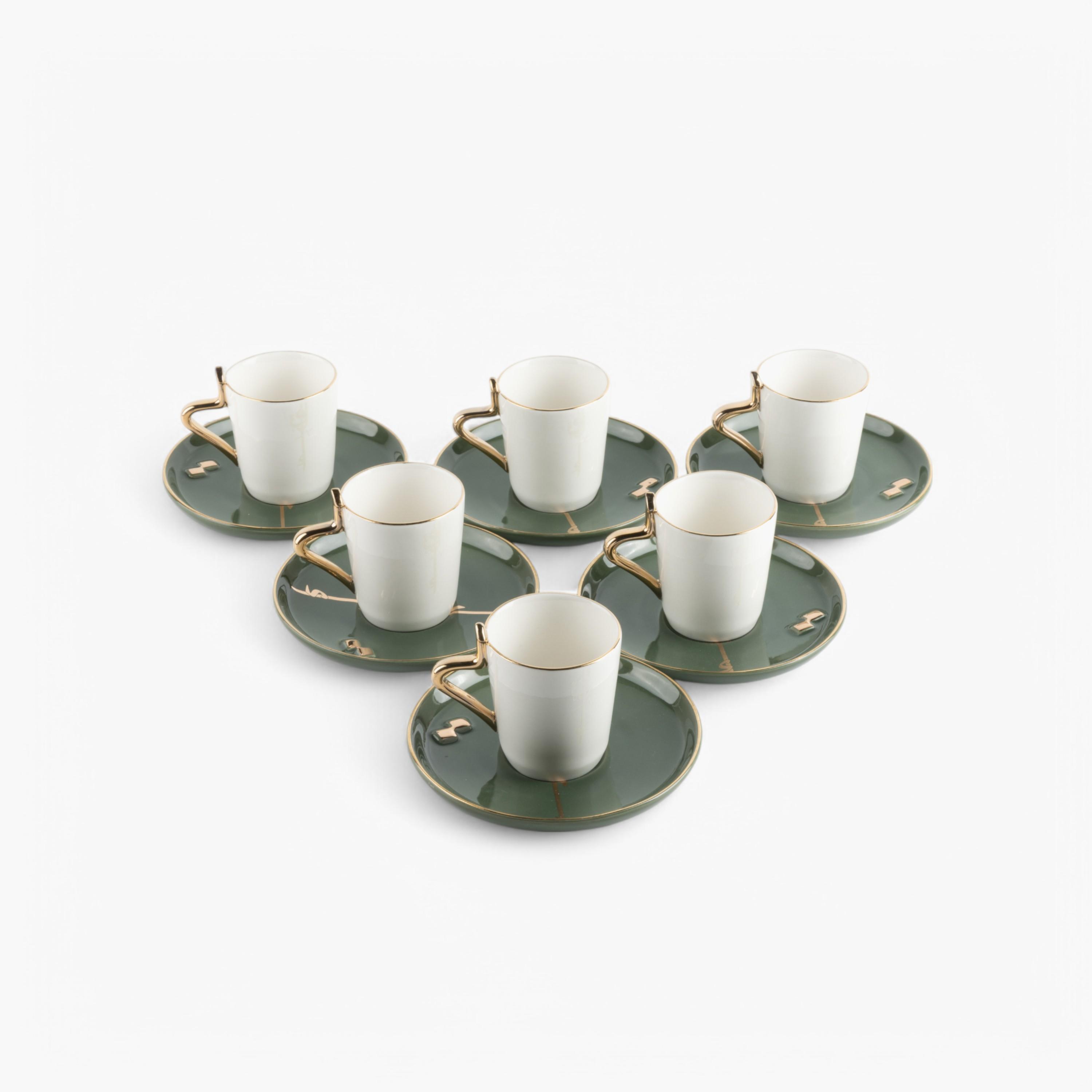 Calligraphy Detail 12-Piece Porcelain Turkish Coffee Set-household-dining-teaandcoffee-teaandcoffeesets-image-3