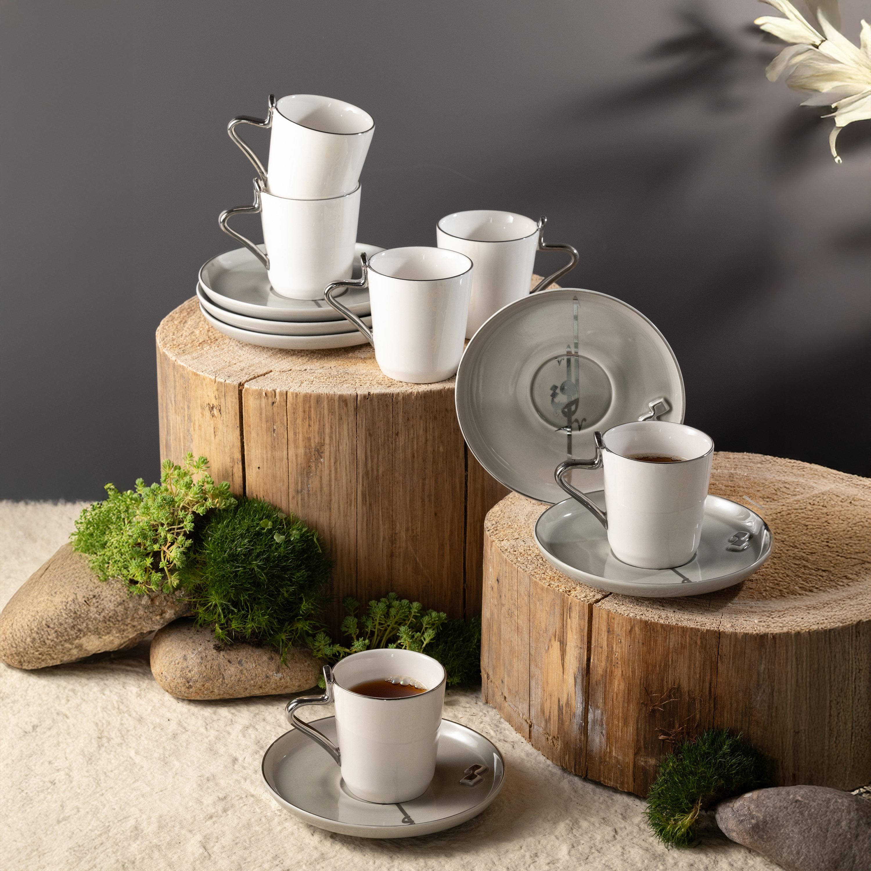 Calligraphy Detail 12-Piece Porcelain Cup and Saucer Set-household-dining-teaandcoffee-teaandcoffeesets-image-1