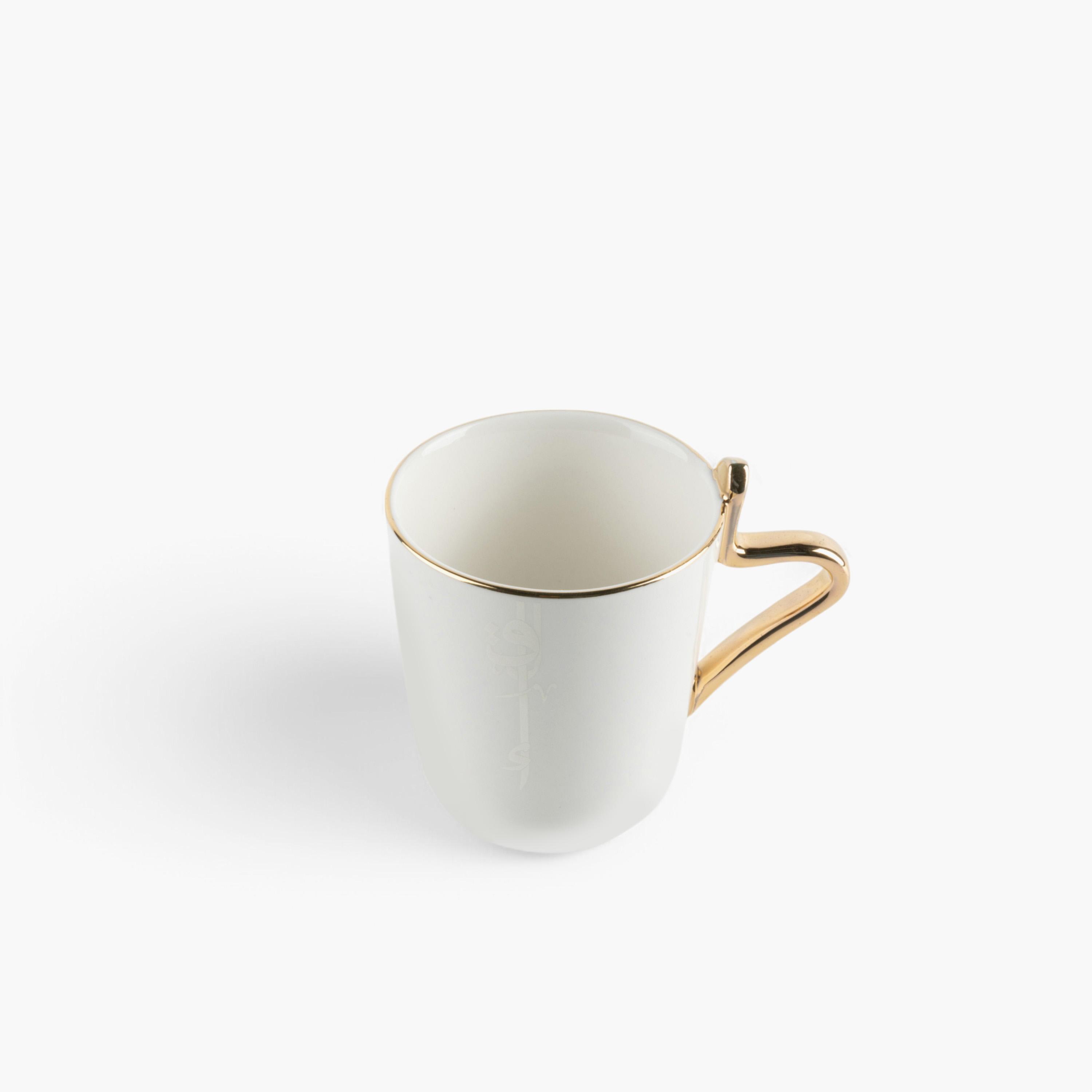 Calligraphy Detail 12-Piece Porcelain Cup and Saucer Set-household-dining-teaandcoffee-teaandcoffeesets-image-6