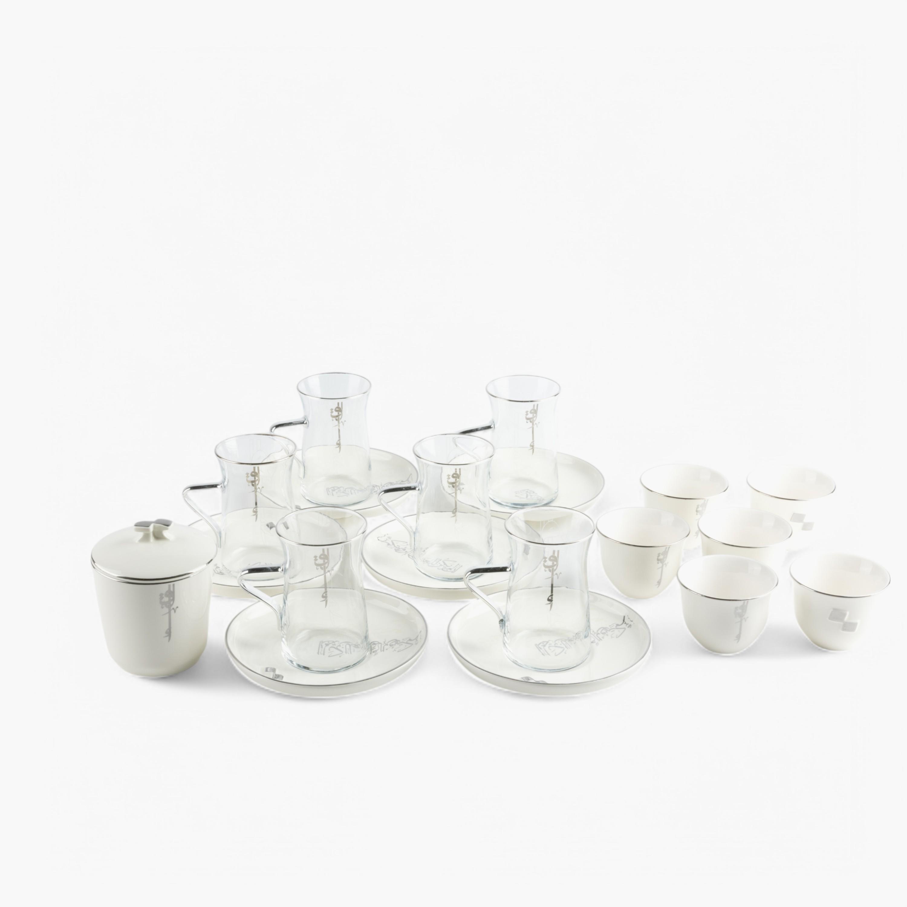 Calligraphy 19-Piece Kahwa Set-household-dining-teaandcoffee-teaandcoffeesets-image-5