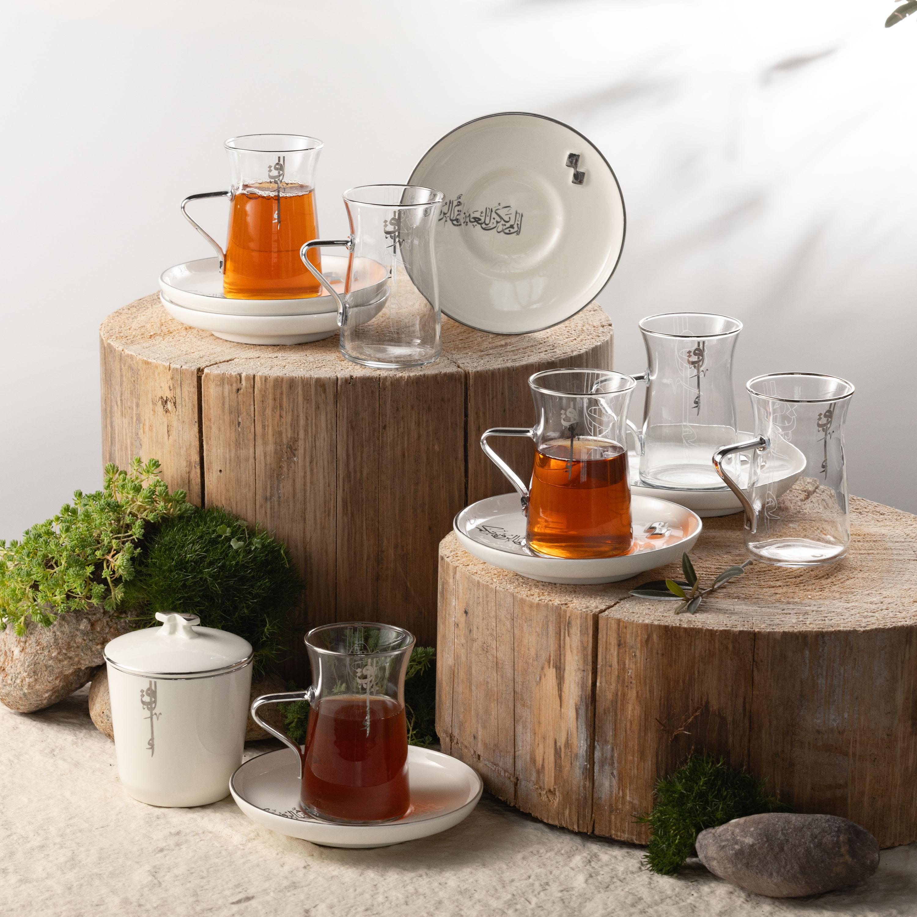 طقم فناجين قهوة بورسلان 19 قطعة من أوتانتيك-household-dining-teaandcoffee-teaandcoffeesets-image-1