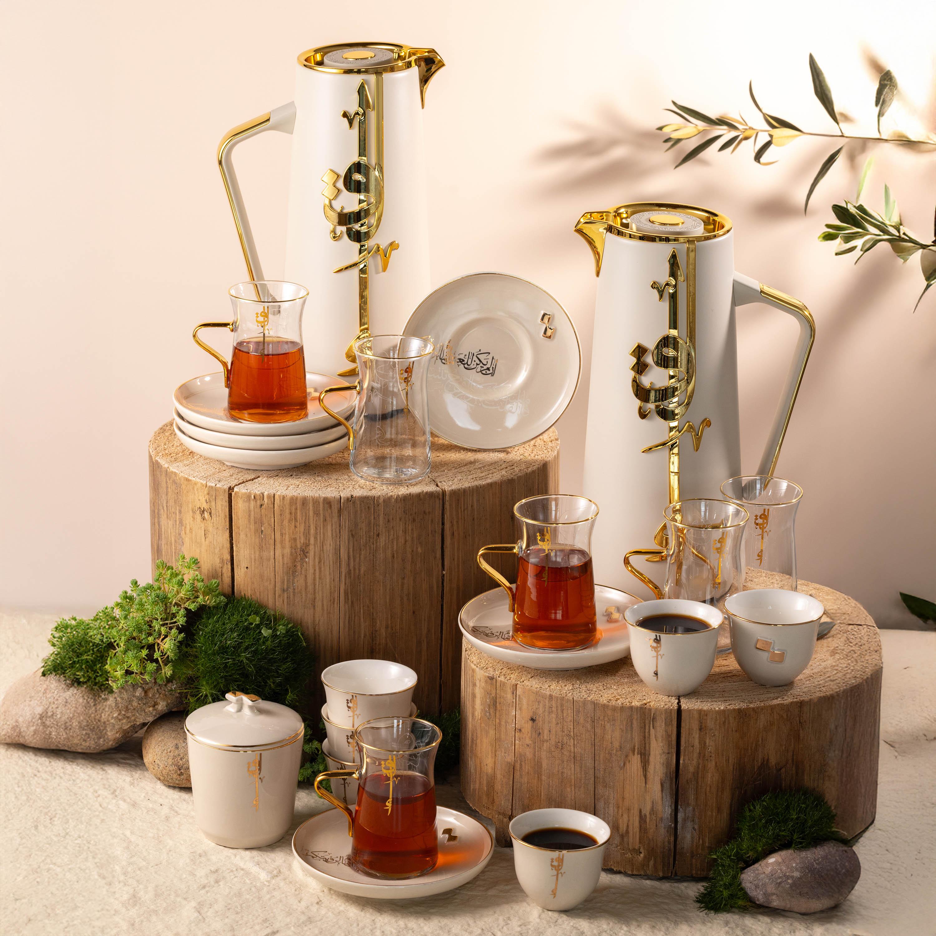 طقم فناجين قهوة بورسلان 21 قطعة من أوتانتيك-household-dining-teaandcoffee-teaandcoffeesets-image-1