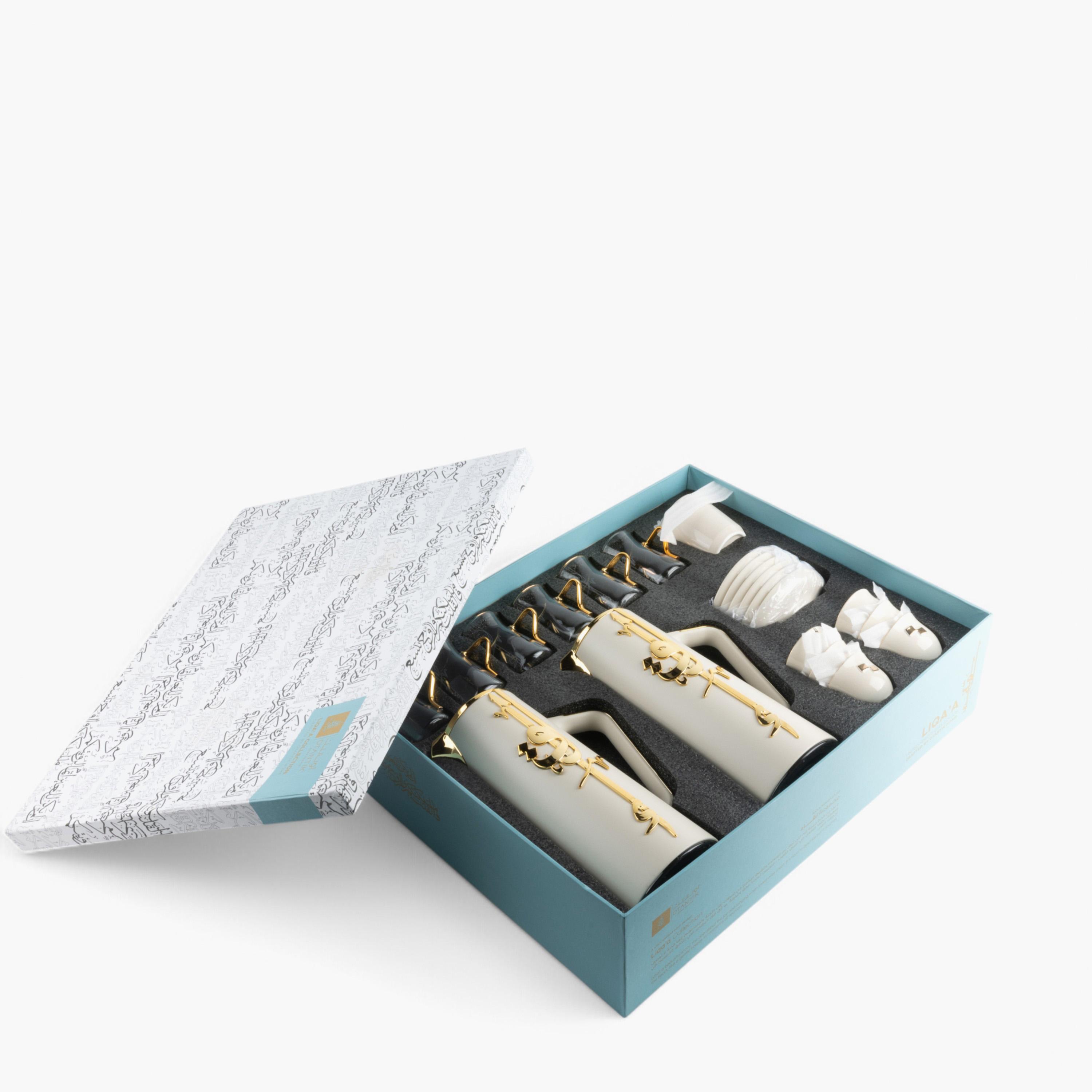 Porcelain 21-Piece Kahwa Cup Set-household-dining-teaandcoffee-teaandcoffeesets-image-3