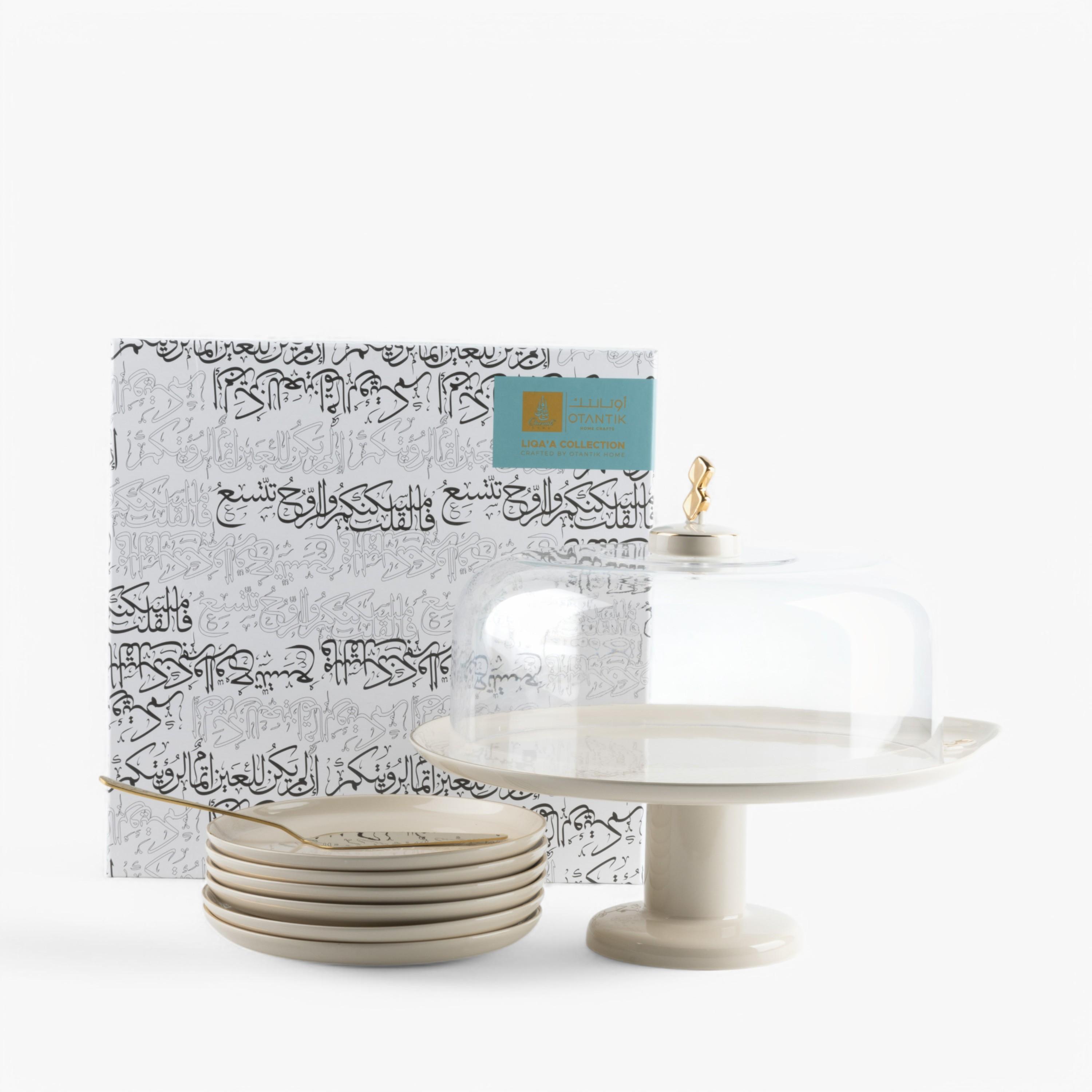 Solid 9-Piece Porcelain Cake Serving Set-household-dining-serveware-cakestands-image-2