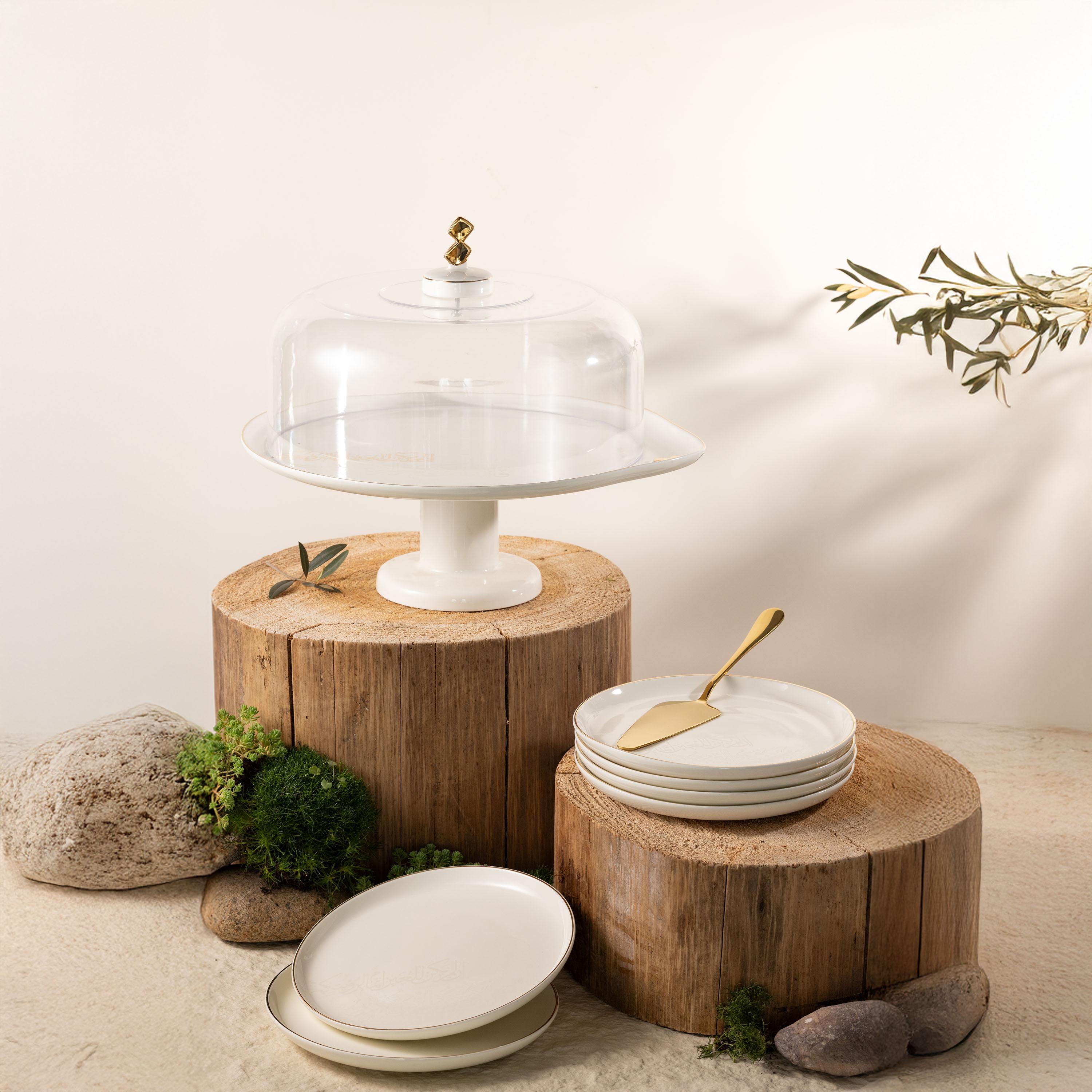 Solid 9-Piece Porcelain Cake Serving Set-household-dining-serveware-cakestands-image-1