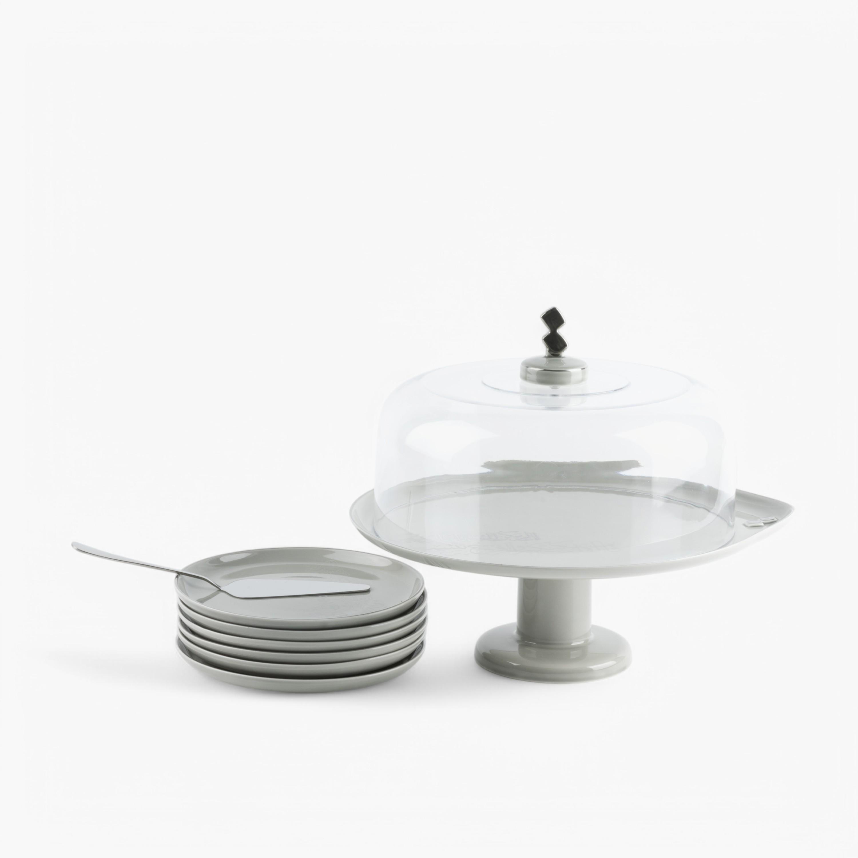 Solid 9-Piece Porcelain Cake Serving Set-household-dining-serveware-cakestands-image-4