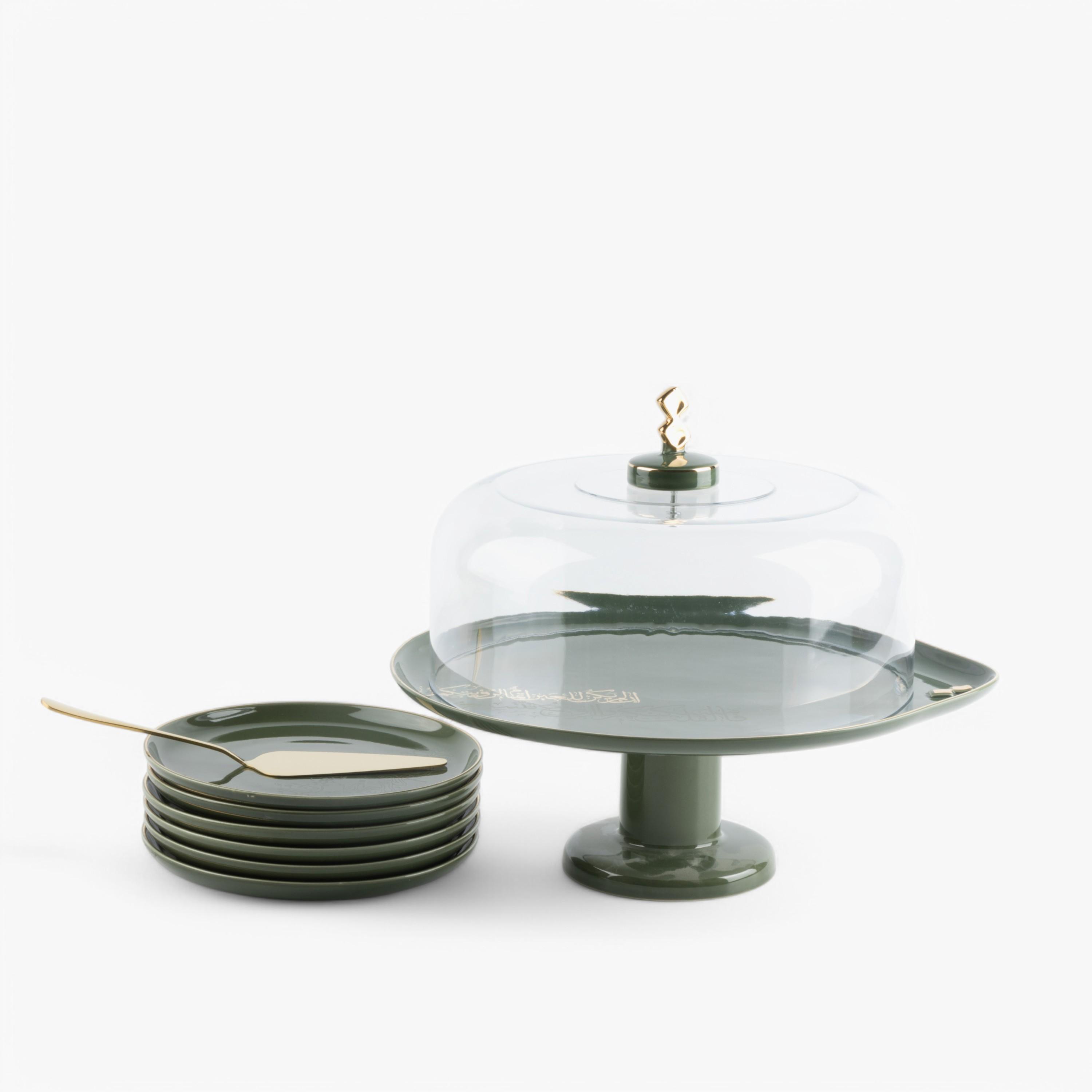 Solid 9-Piece Porcelain Cake Serving Set-household-dining-serveware-cakestands-image-5