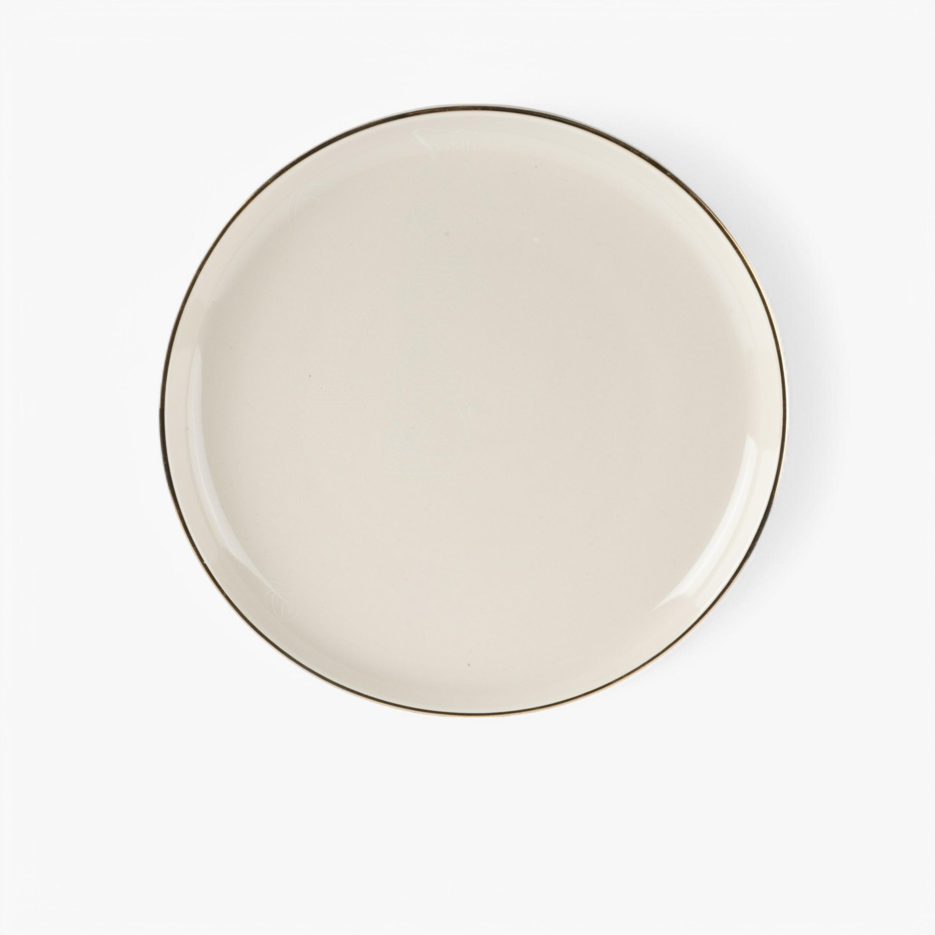 Trim Detail Porcelain Cake Serving Plate - Set of 6-household-dining-dinnerware-plates-image-2