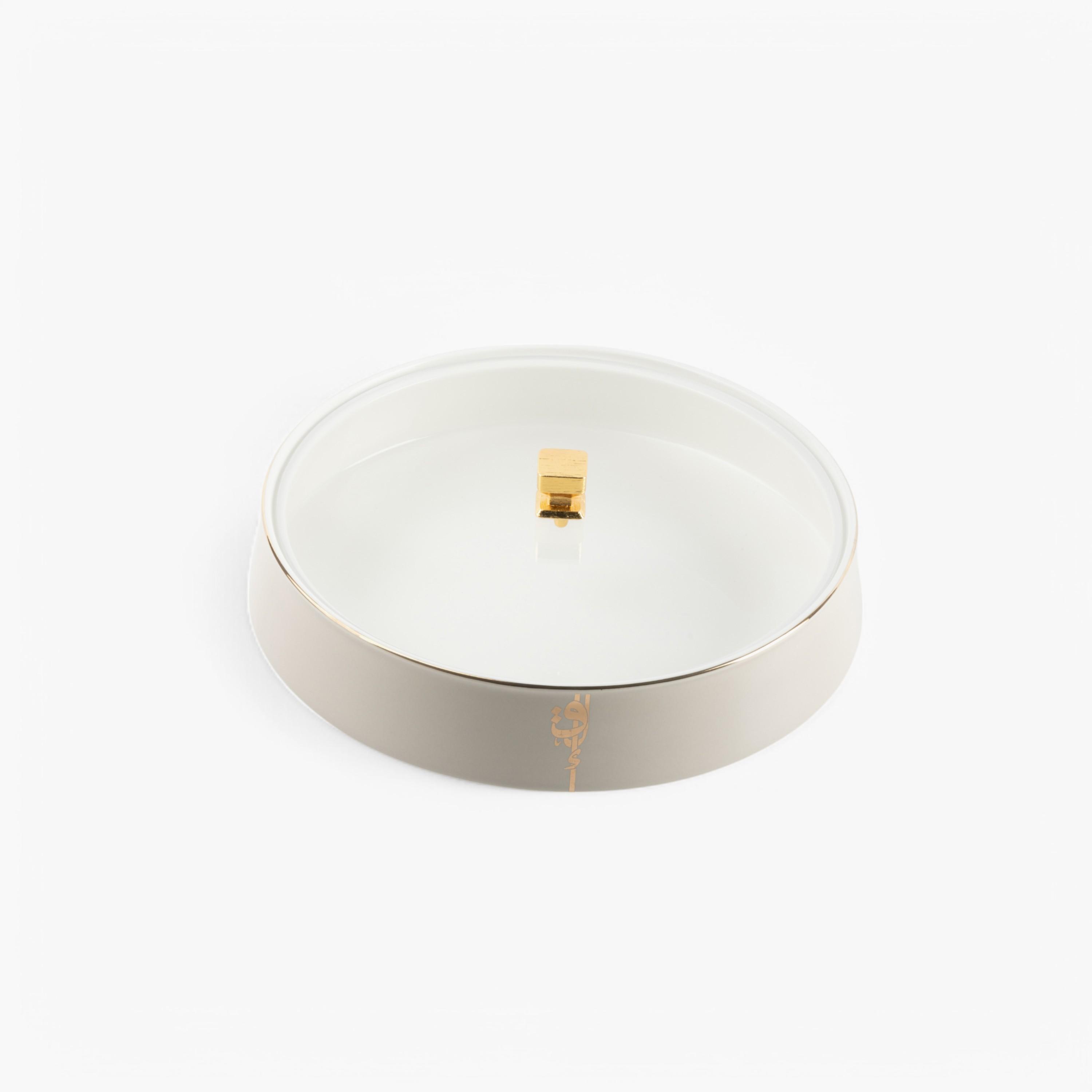وعاء تمر بورسلان بنقوش خط عربي وغطاء زجاجي من أوتانتيك-household-dining-dinnerware-bowls-image-3