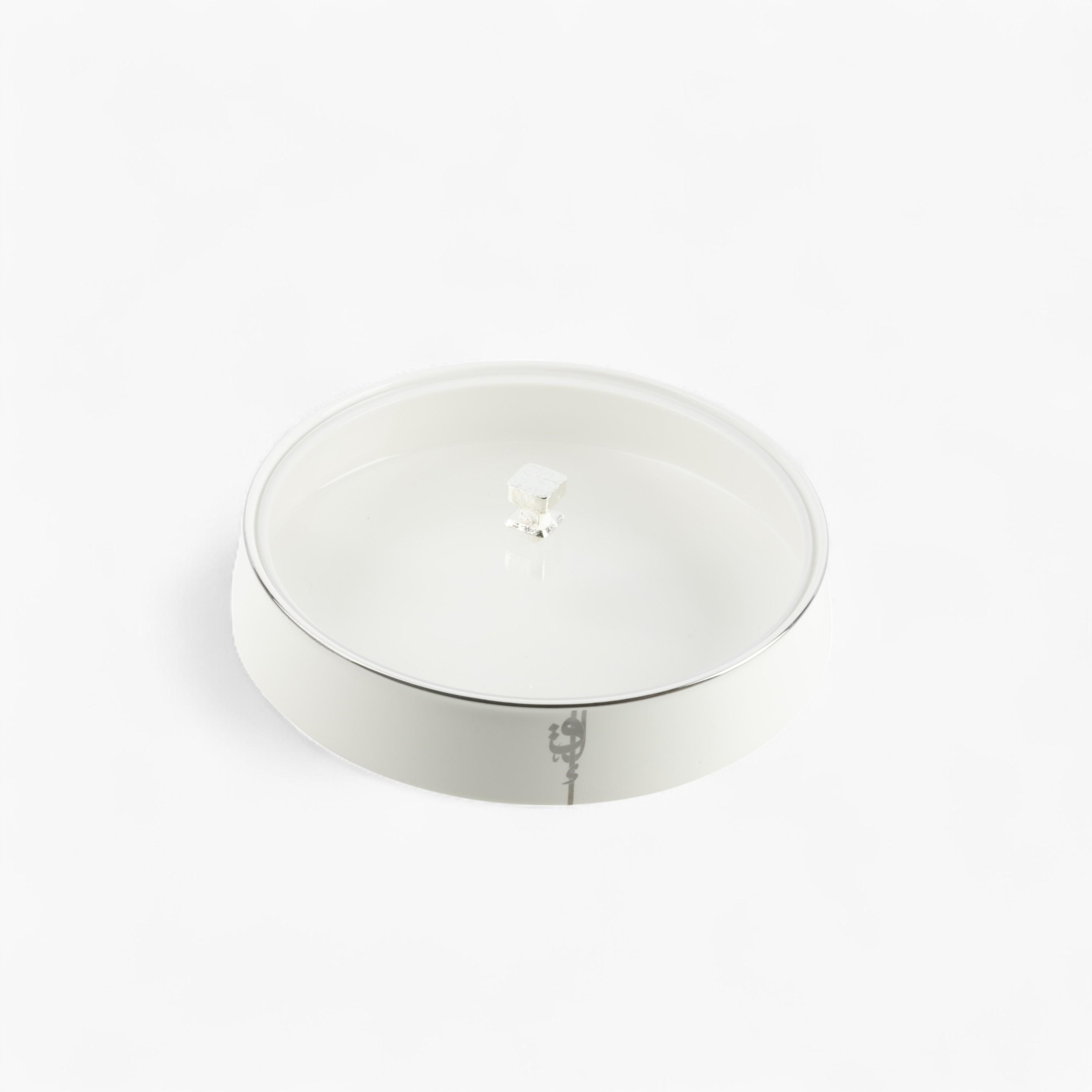 Arabic Calligraphy Detail Porcelain Date Bowl with Lid-household-dining-dinnerware-bowls-image-2