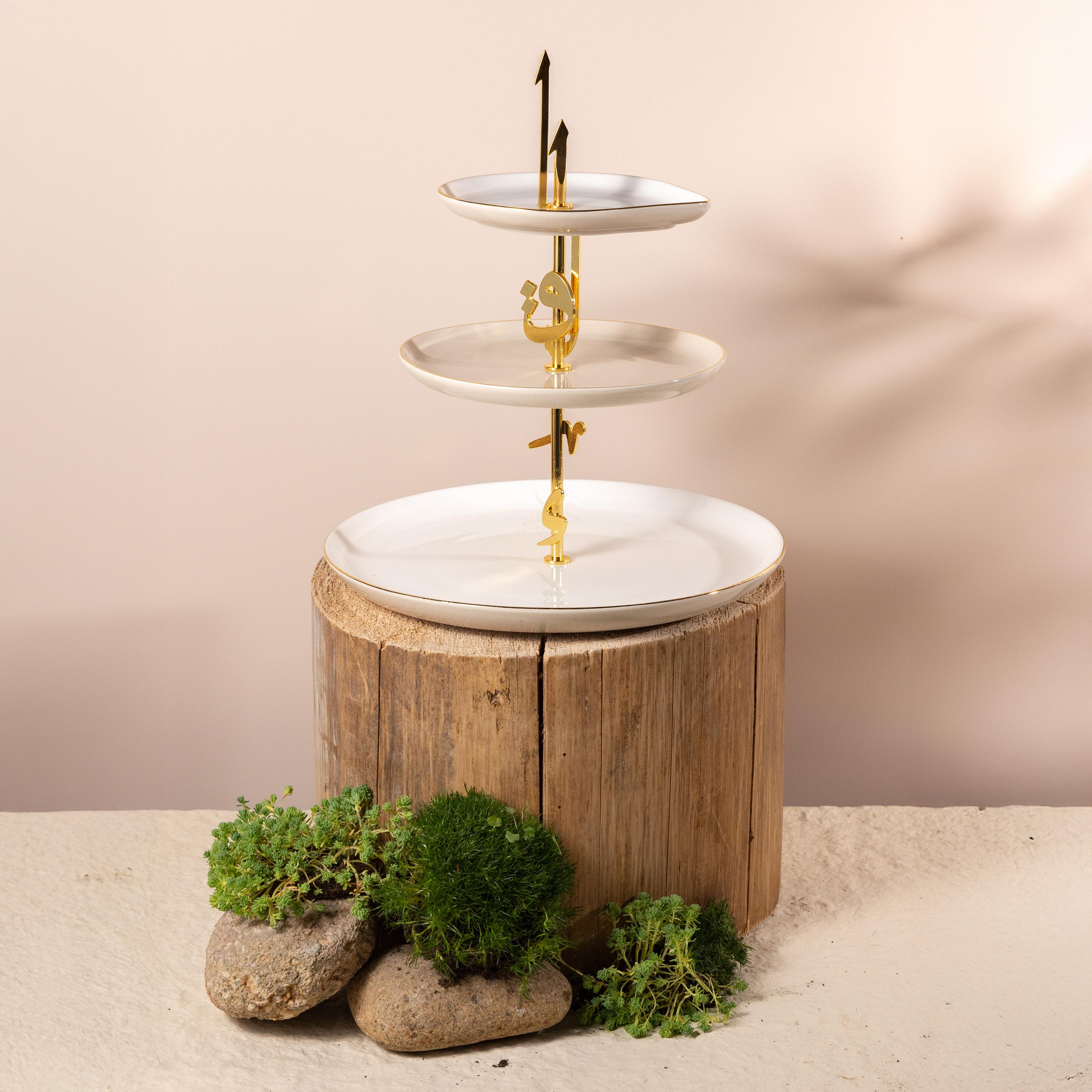 Porcelain 3-Tier Cake Stand-household-dining-serveware-cakestands-image-1