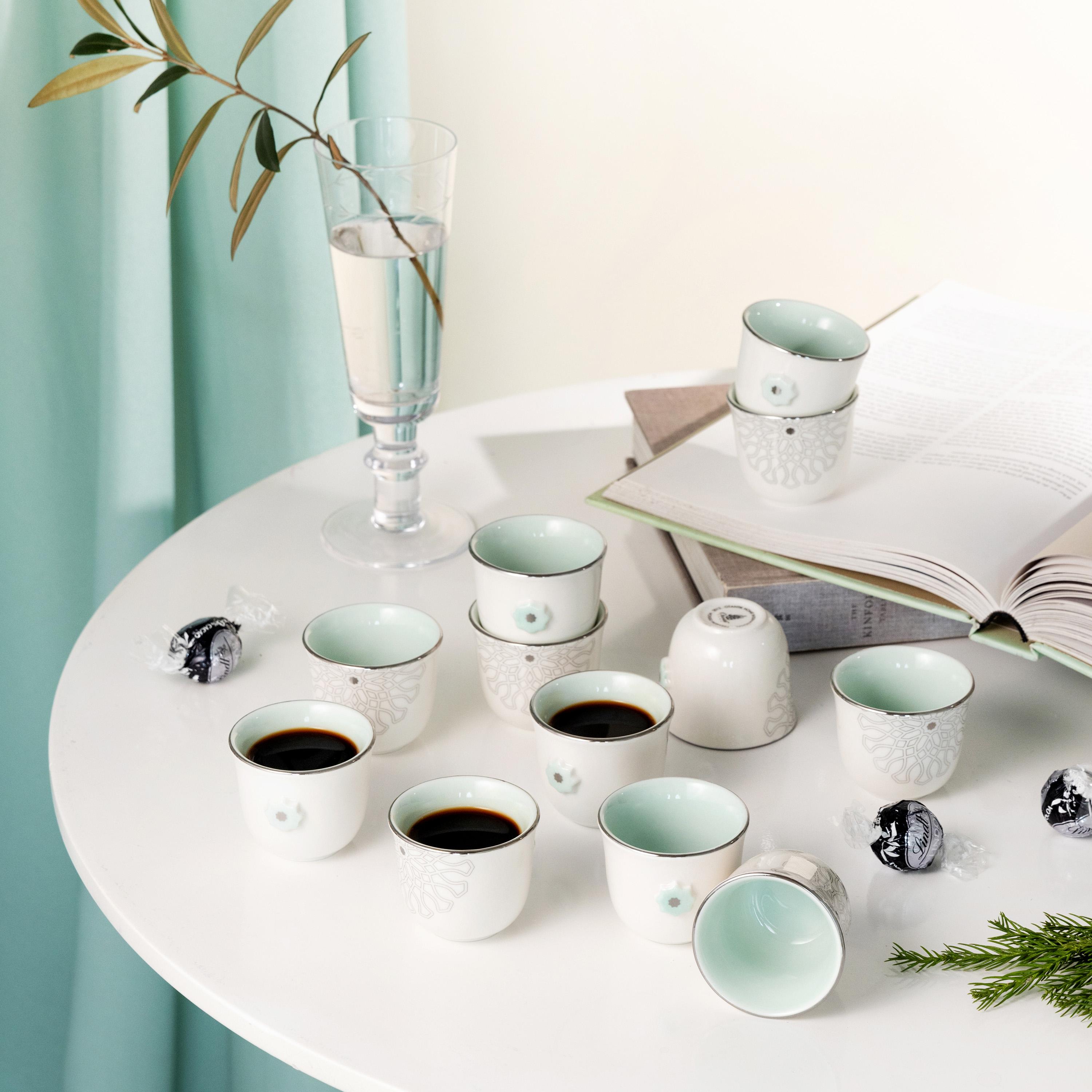 Embellished 12-Piece Porcelain Kahwa Set-household-dining-teaandcoffee-teaandcoffeesets-image-1