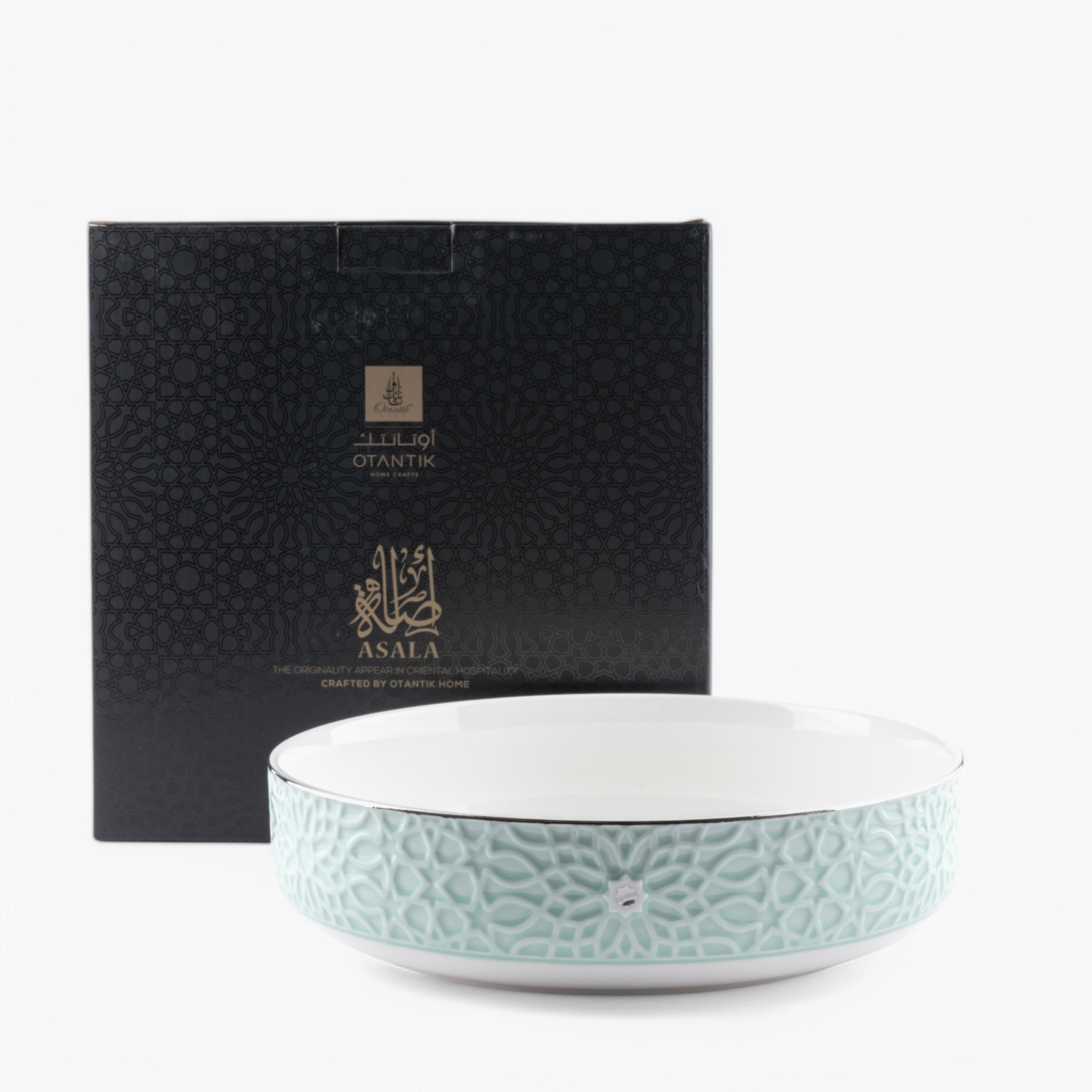 Embossed Porcelain Serving Bowl-household-dining-dinnerware-bowls-image-4