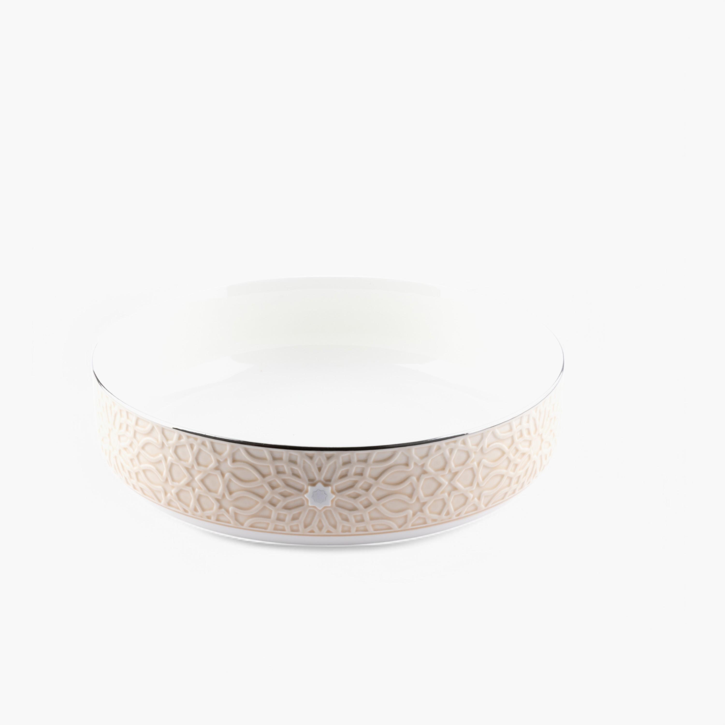 Embossed Porcelain Serving Bowl-household-dining-dinnerware-bowls-image-3