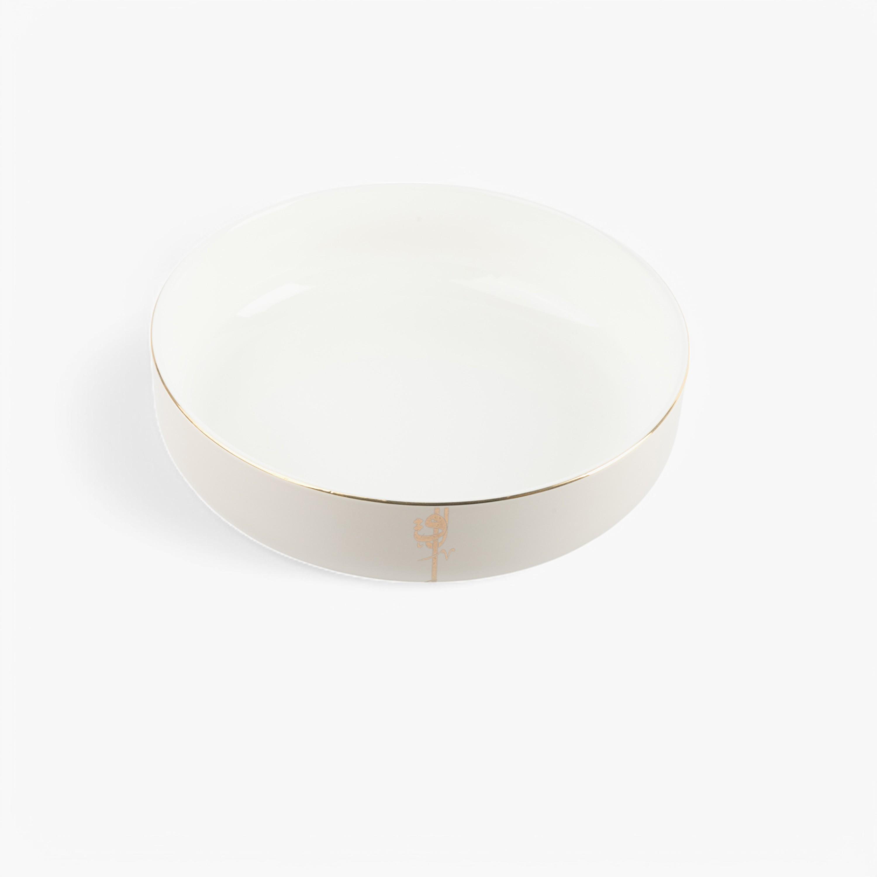 Otantik Embellished Porcelain Serving Bowl-household-dining-dinnerware-bowls-image-1