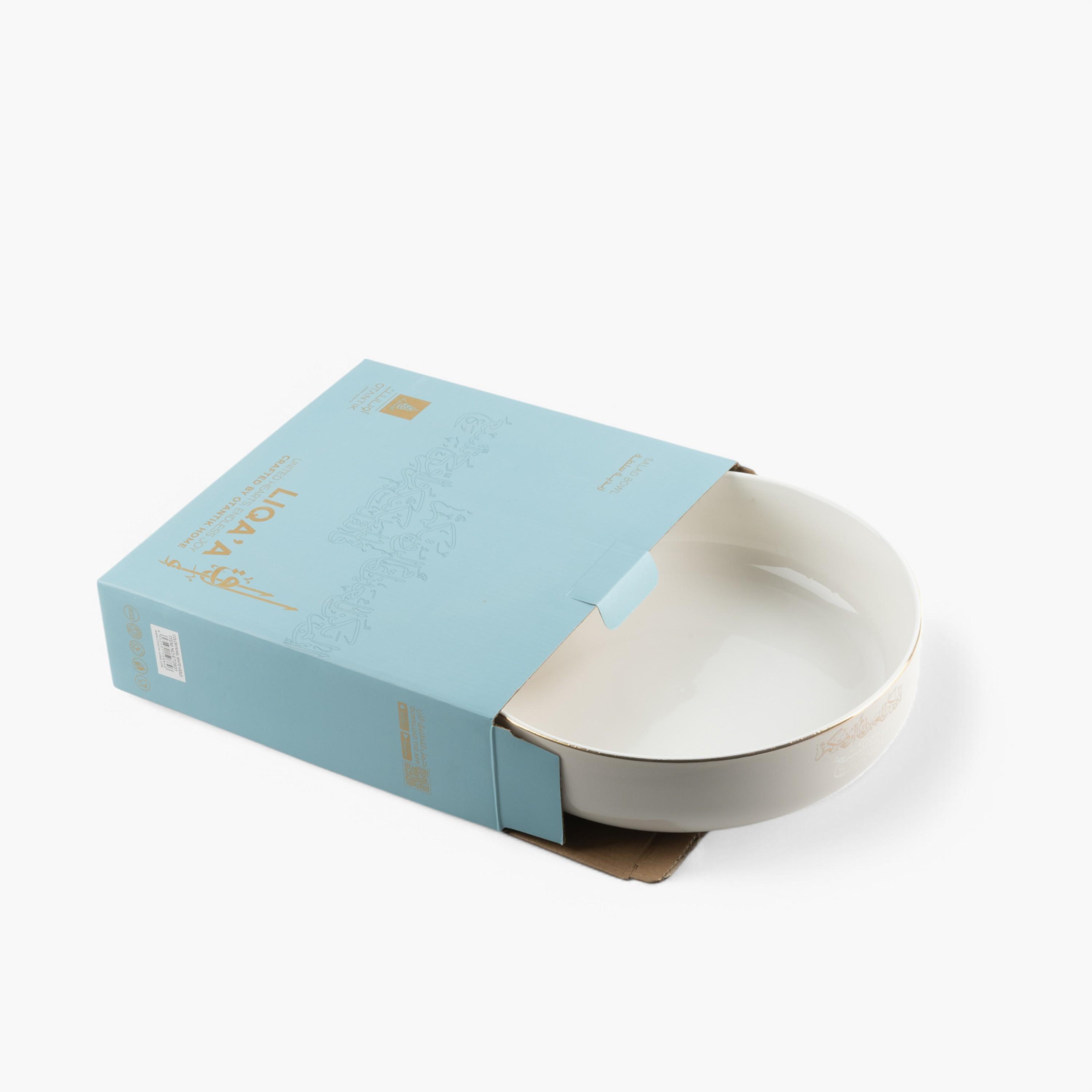 Otantik Embellished Porcelain Serving Bowl-household-dining-dinnerware-bowls-image-2