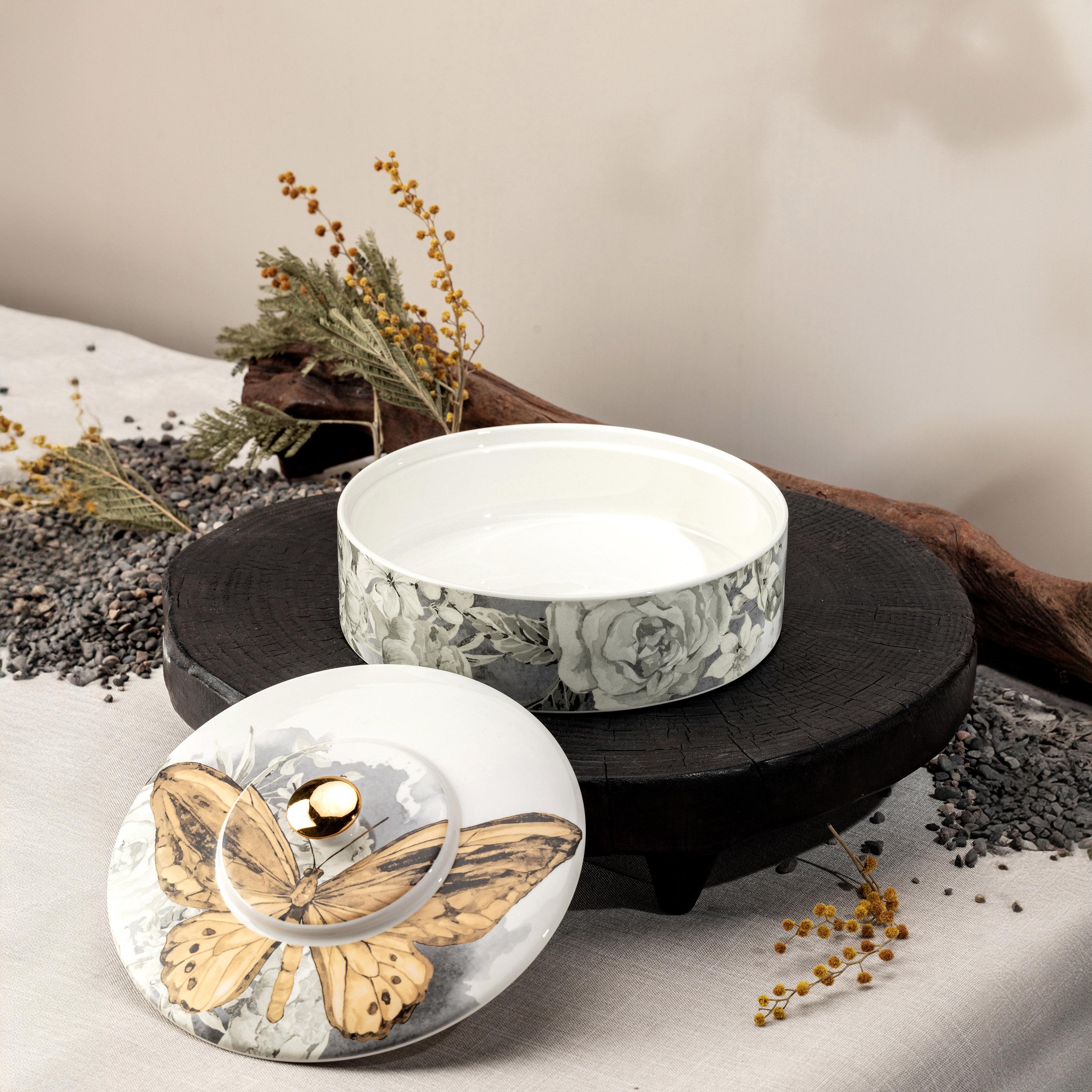 وعاء تمر بورسلان بغطاء وبطبعات فراشة من أوتانتيك-household-dining-dinnerware-bowls-image-1