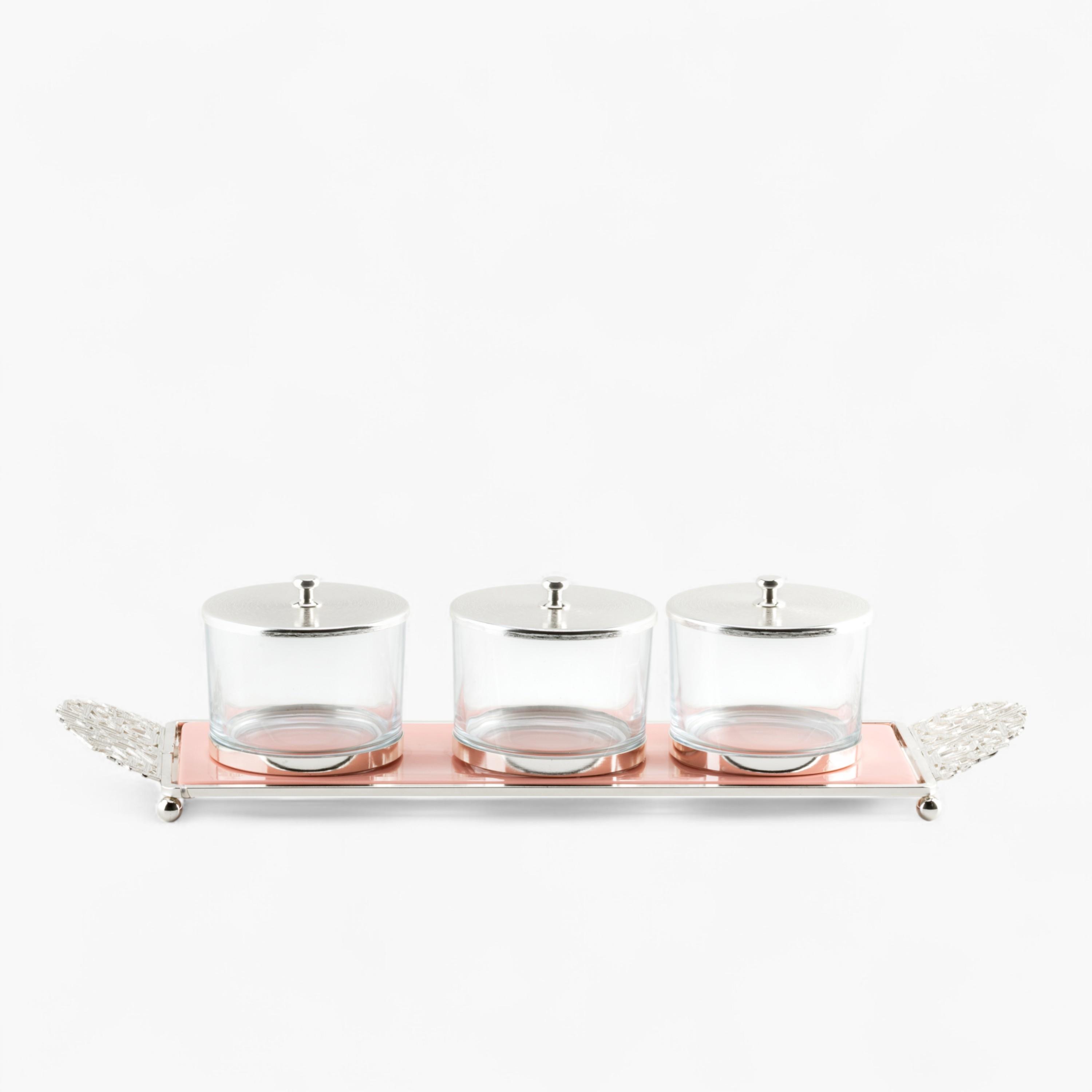 Decorative 3-Piece Jar Set with Tray-household-dining-dinnerware-bowls-image-4