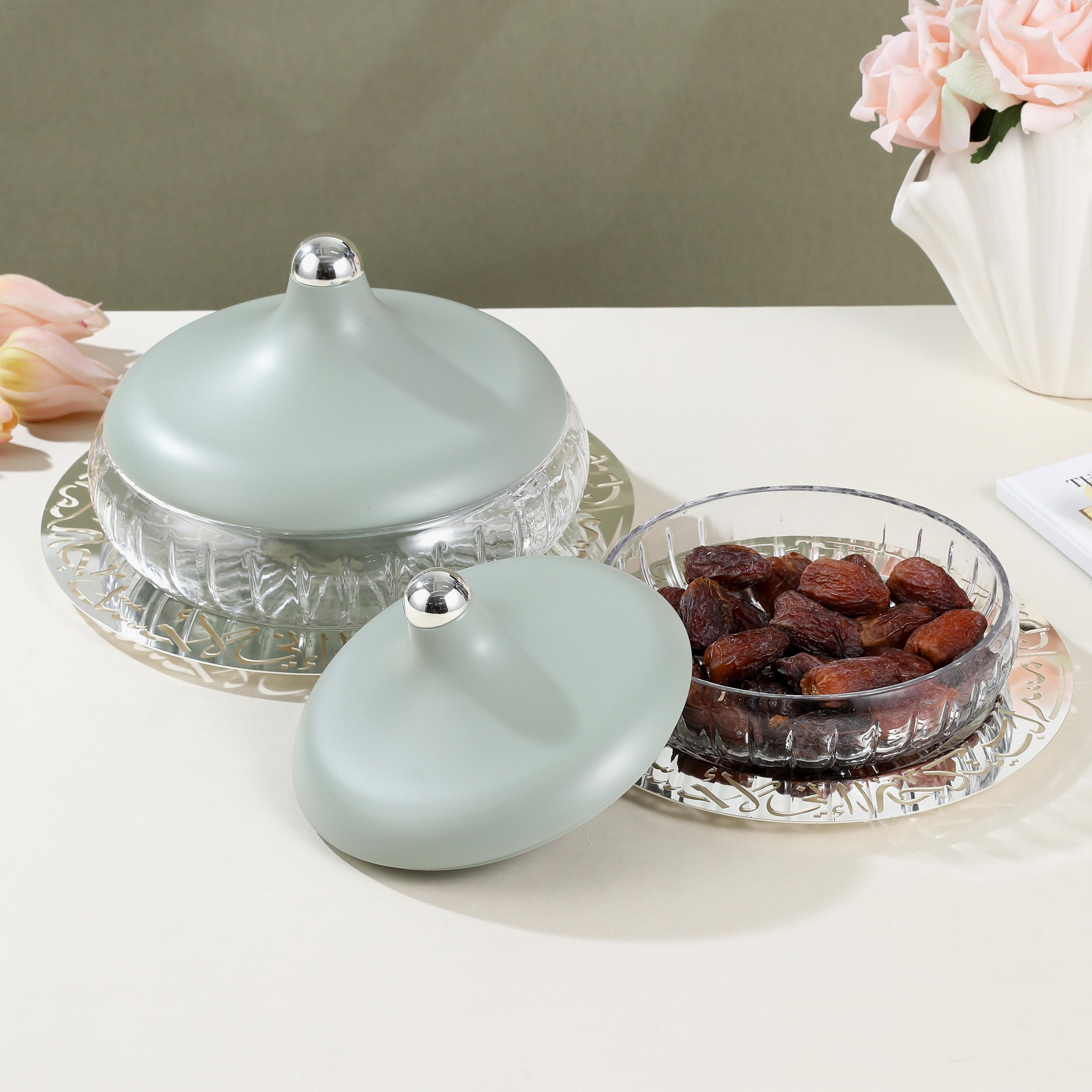 طقم تقديم مزخرف بالخط العربي 3 قطع مع غطاء من أوتانتيك-household-dining-dinnerware-bowls-image-1