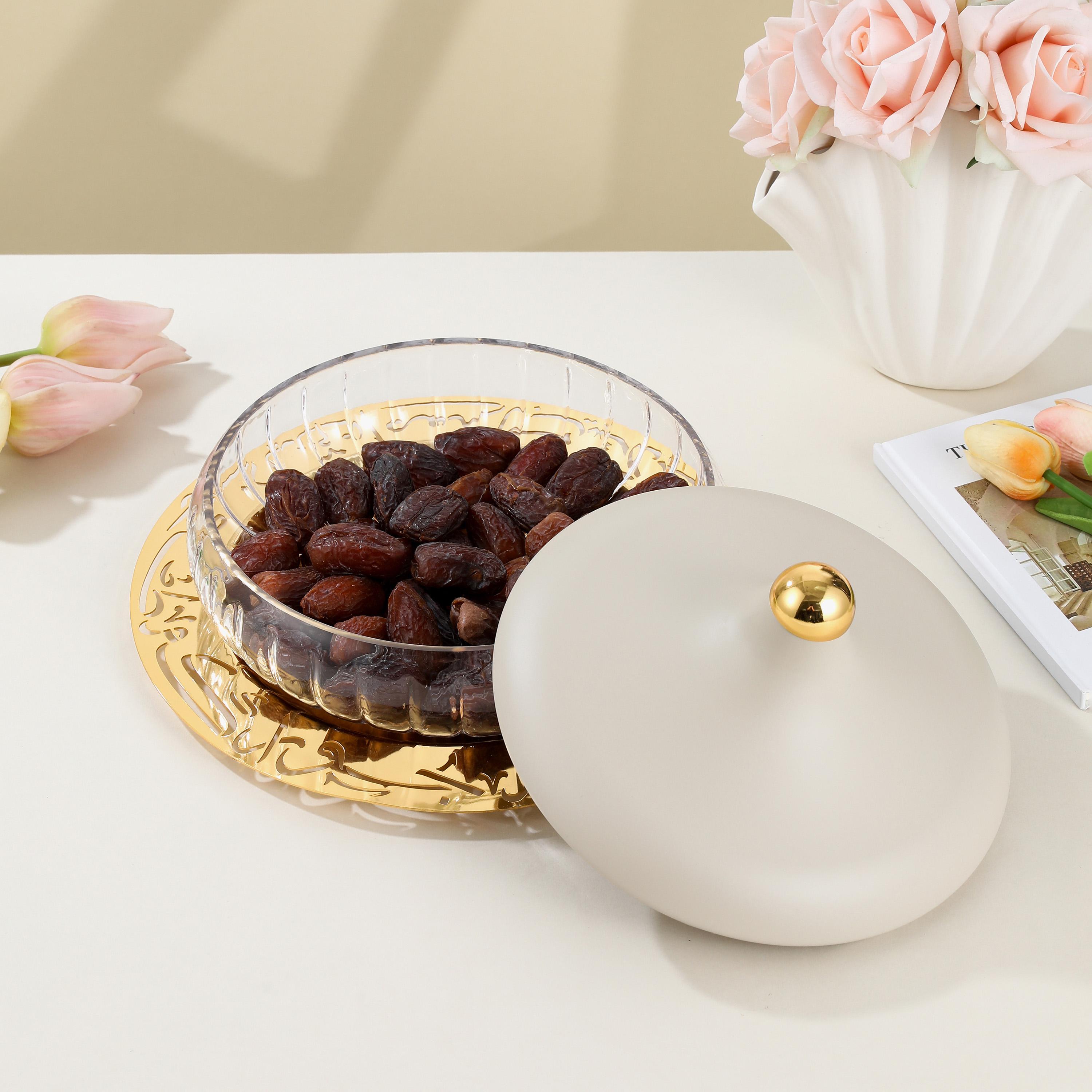 طقم تقديم مزين بالخط العربي مع غطاء 3 قطع من أوتانتيك-household-dining-dinnerware-bowls-image-1