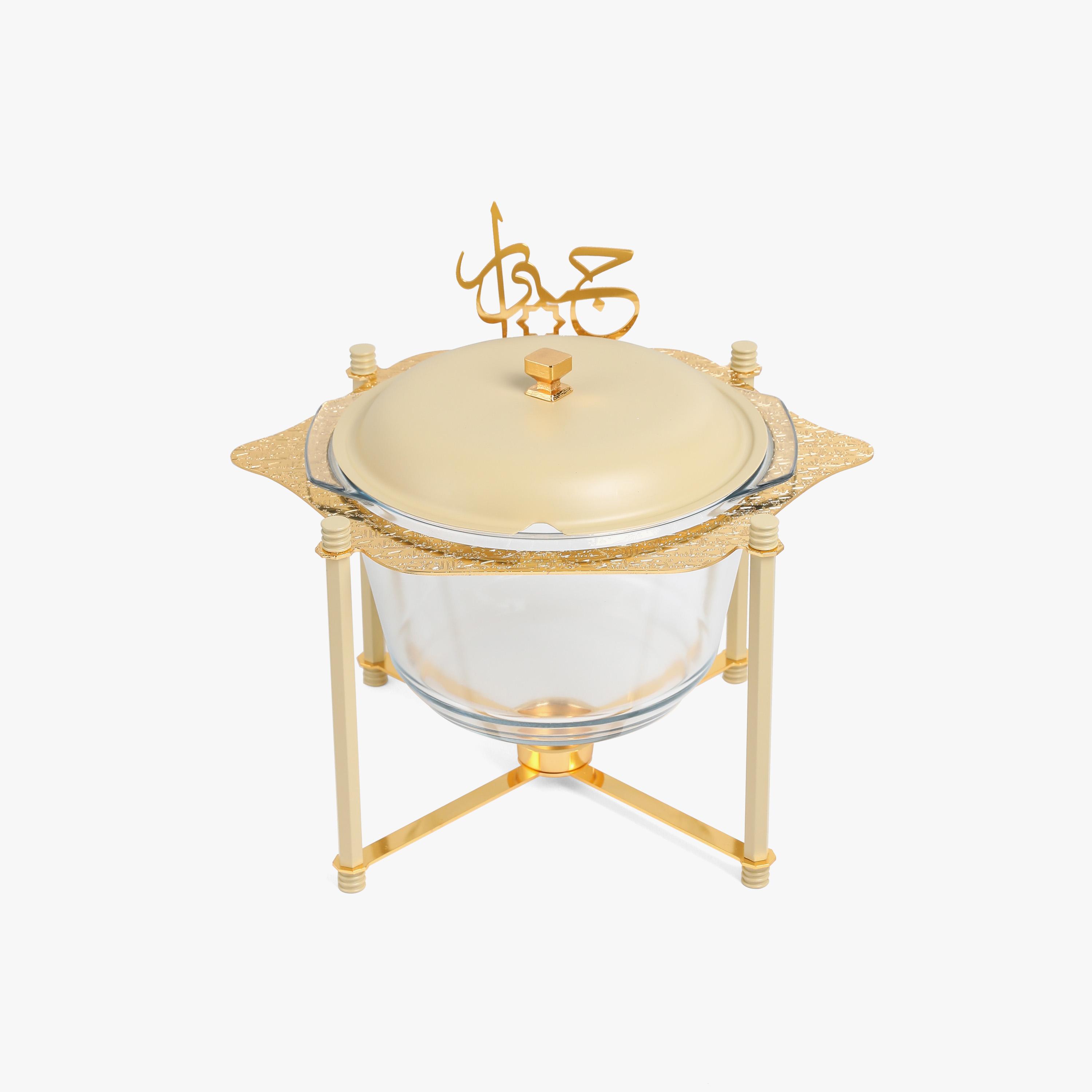 طقم تسخين طعام بتزيينات خط عربي 3 قطع مع غطاء من أوتانتيك-household-dining-serveware-foodwarmersandcasseroles-image-5