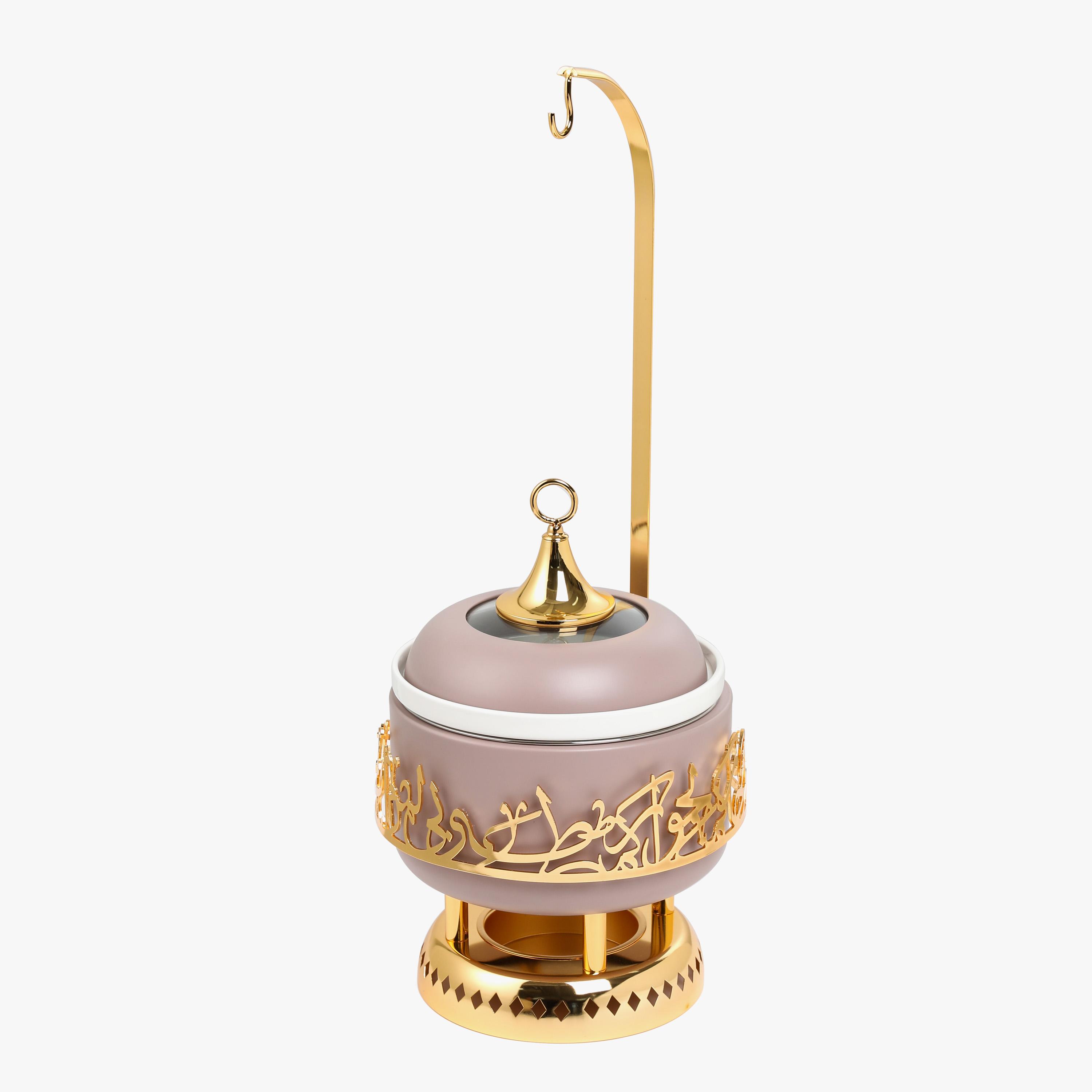 طقم سخان طعام ستانلس ستيل 3 قطع بزخارف الخط العربي من أوتانتيك-household-dining-serveware-foodwarmersandcasseroles-image-6