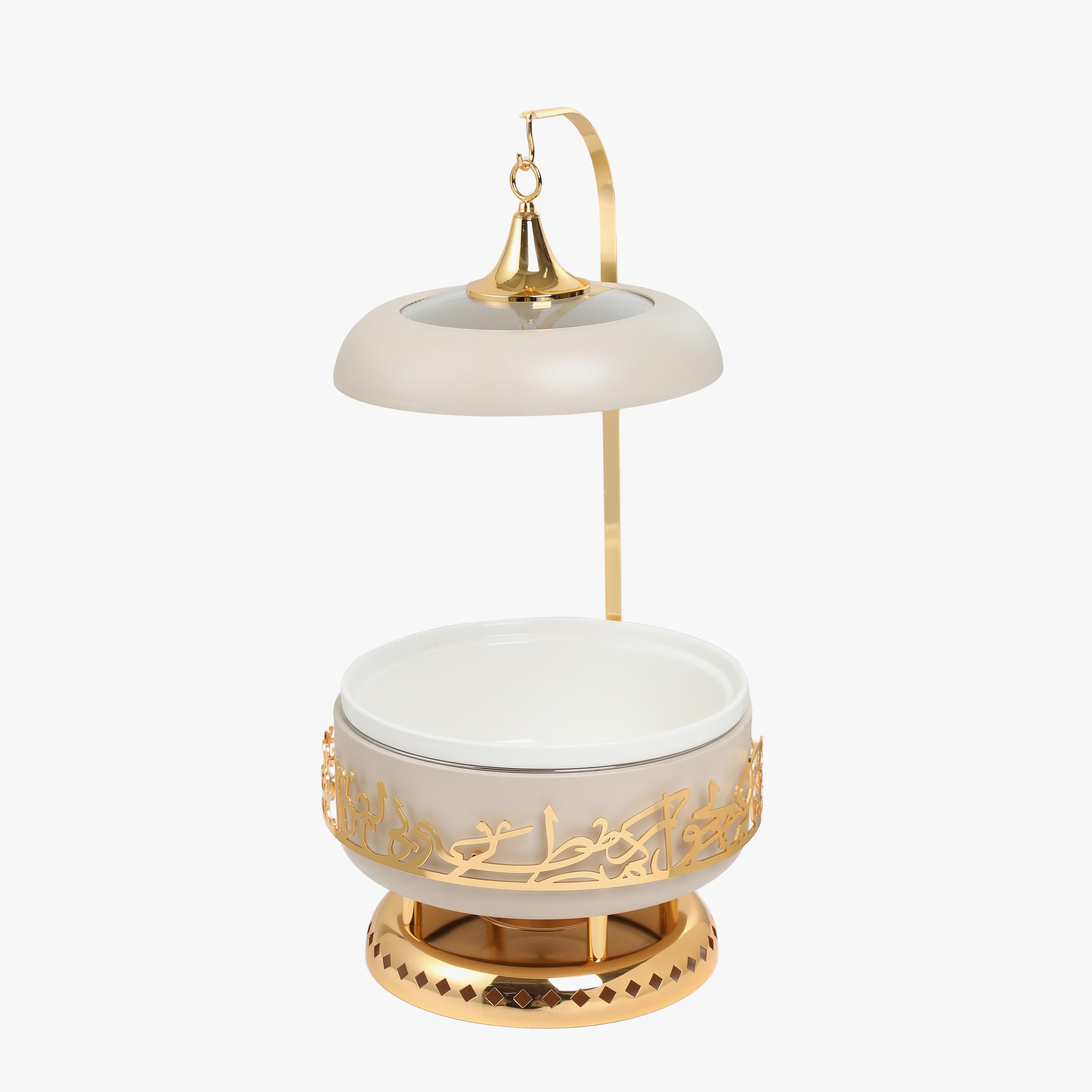 طقم سخان طعام ستانلس ستيل 3 قطع بزخارف الخط العربي من أوتانتيك-household-dining-serveware-foodwarmersandcasseroles-image-3