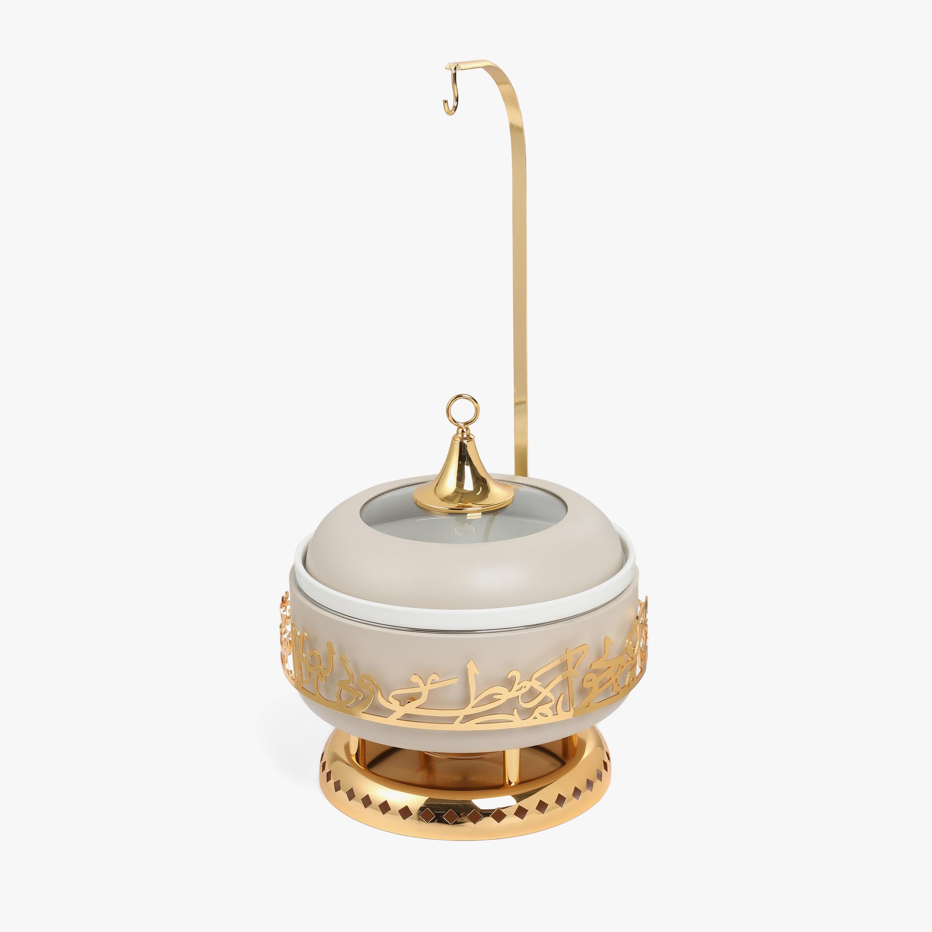 Arabic Calligraphy 3-Piece Stainless Steel Food Warmer Set-household-dining-serveware-foodwarmersandcasseroles-image-4