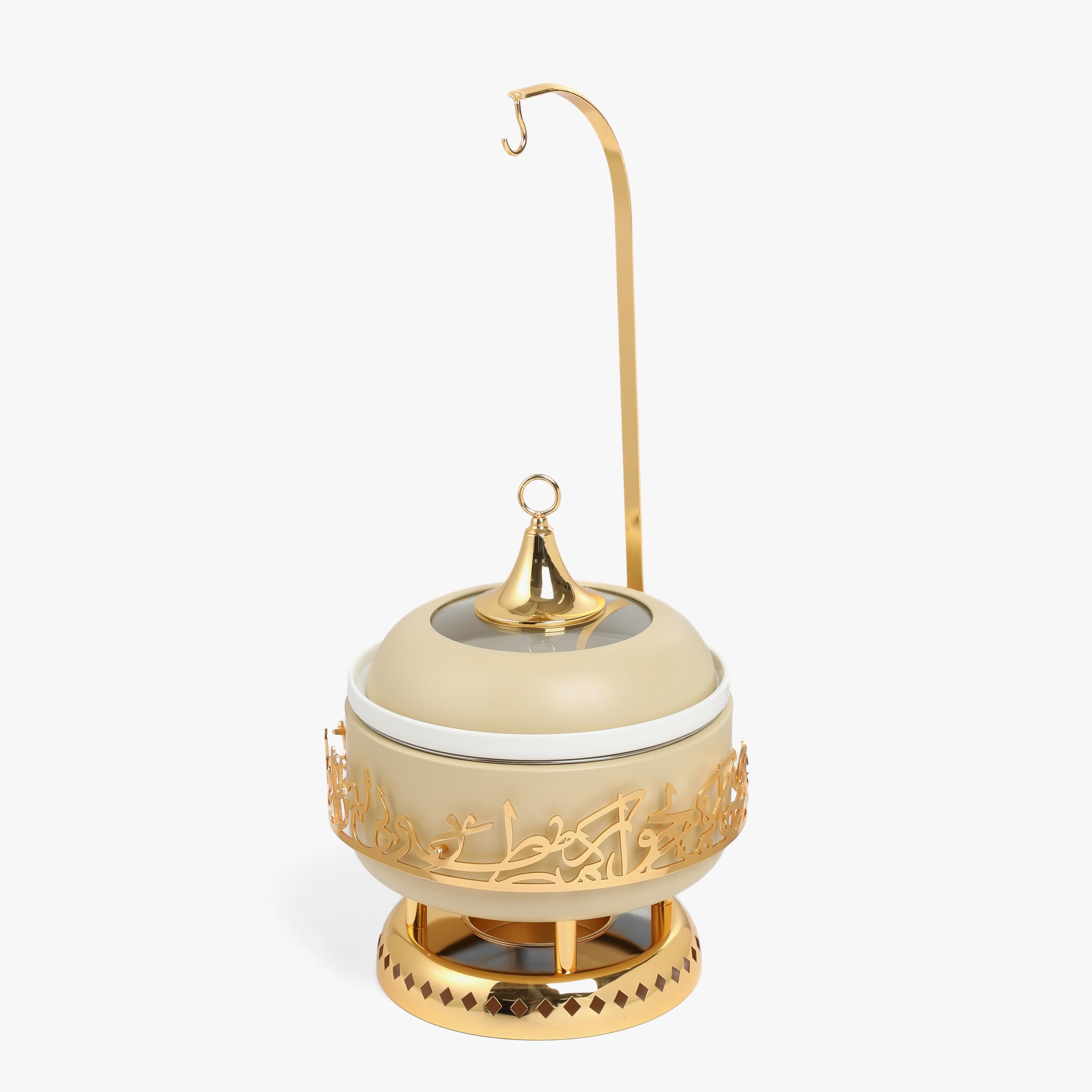 طقم سخانات طعام ستانلس ستيل بزينة خط عربي 3 قطع من أوتانتيك-household-dining-serveware-foodwarmersandcasseroles-image-3