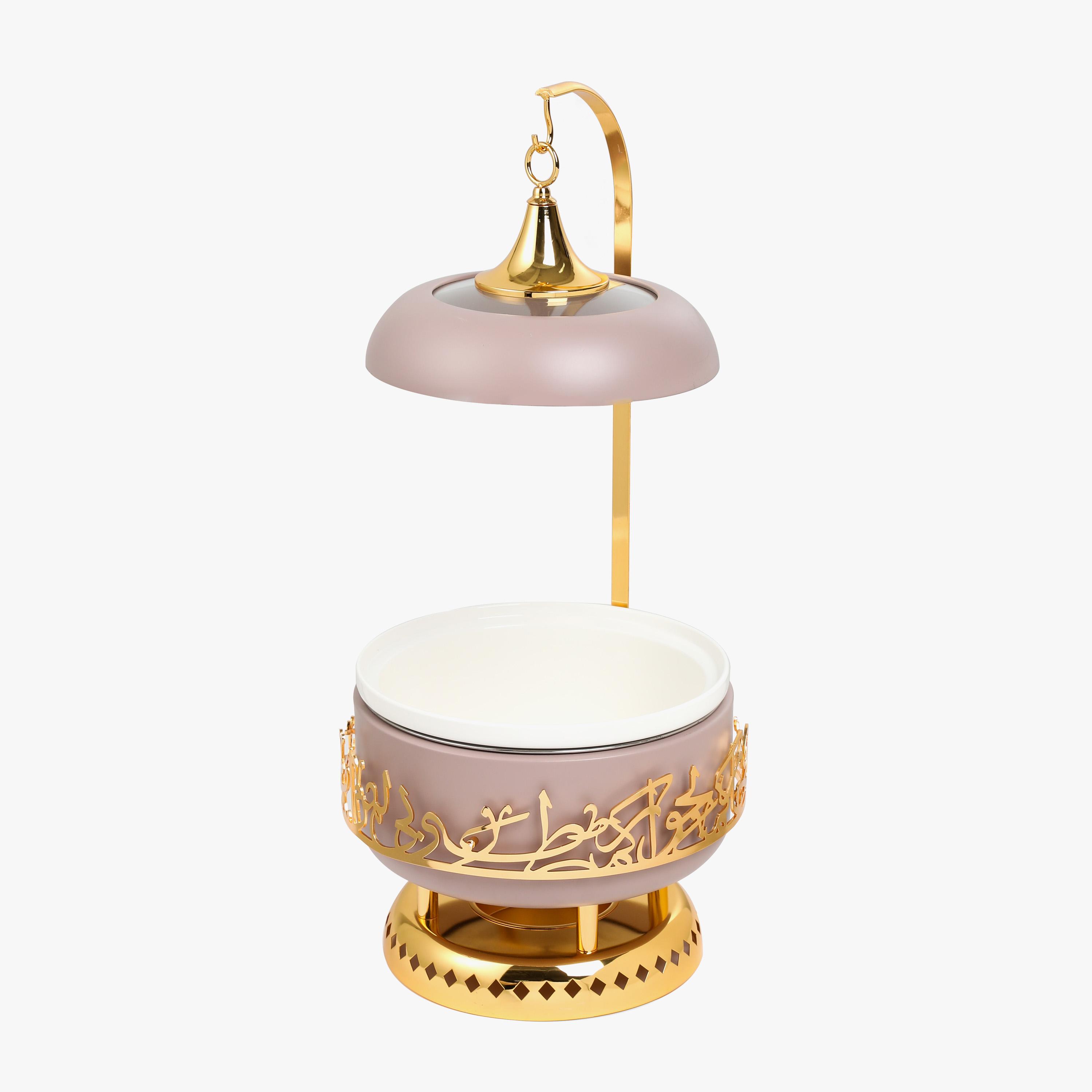 طقم سخانات طعام ستانلس ستيل بزينة خط عربي 3 قطع من أوتانتيك-household-dining-serveware-foodwarmersandcasseroles-image-5