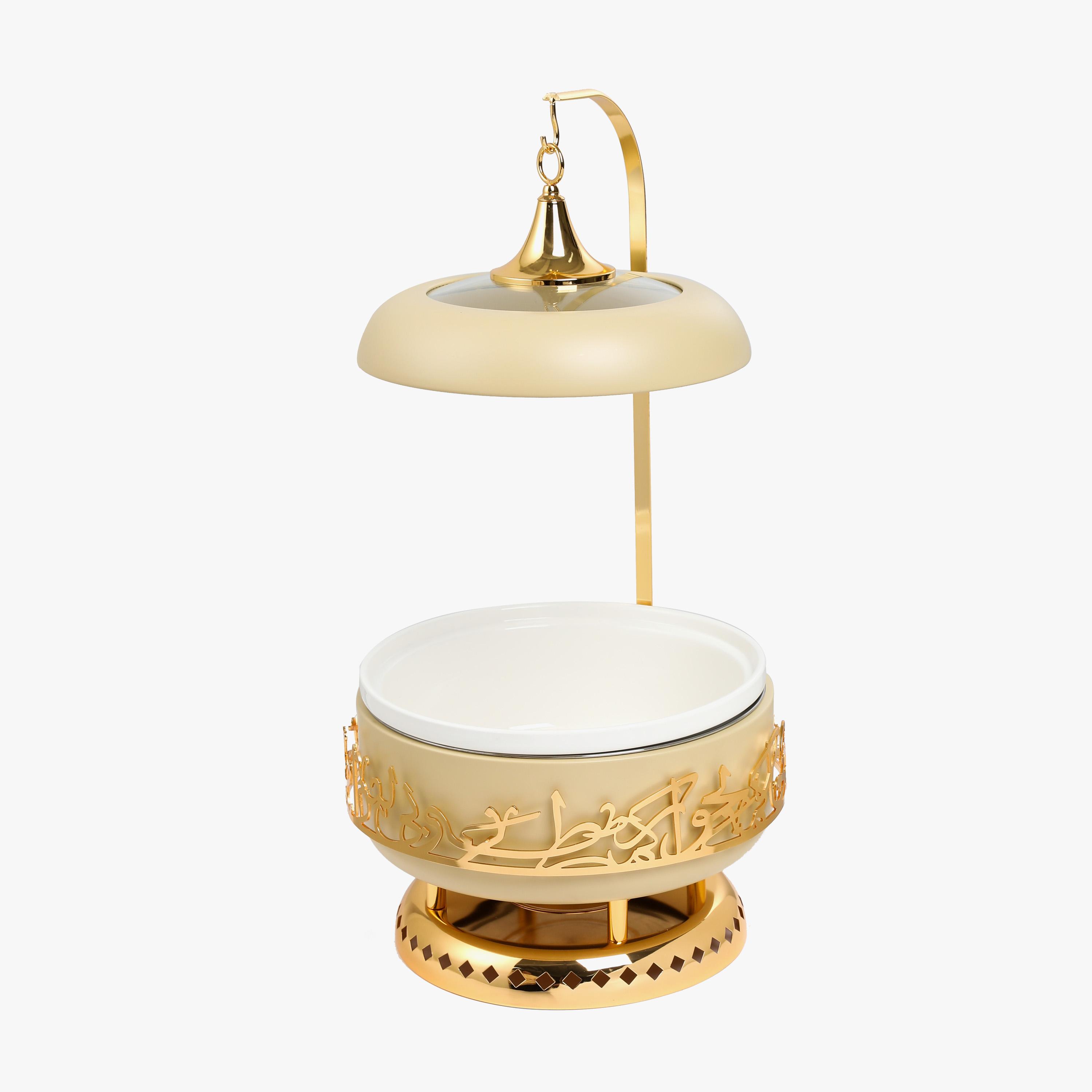 طقم سخانات طعام ستانلس ستيل بزينة خط عربي 3 قطع من أوتانتيك-household-dining-serveware-foodwarmersandcasseroles-image-6